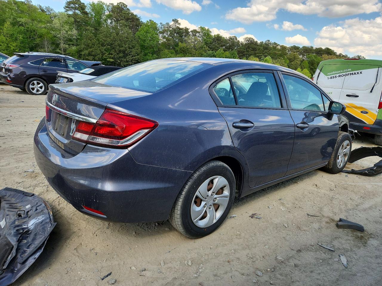 2015 Honda Civic Lx Gray vin: 19XFB2F54FE274434