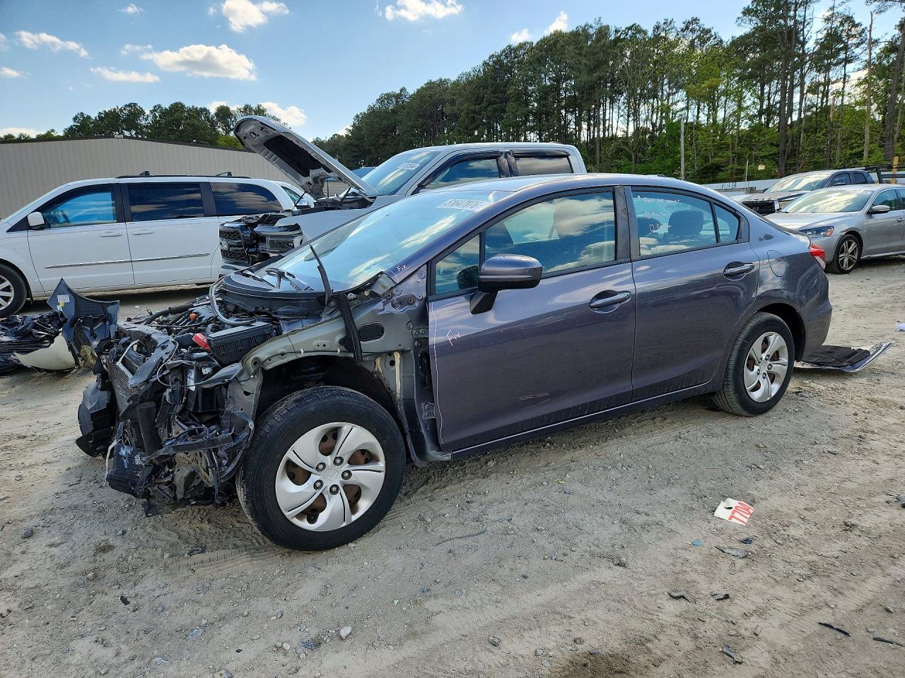 2015 Honda Civic Lx Gray vin: 19XFB2F54FE274434