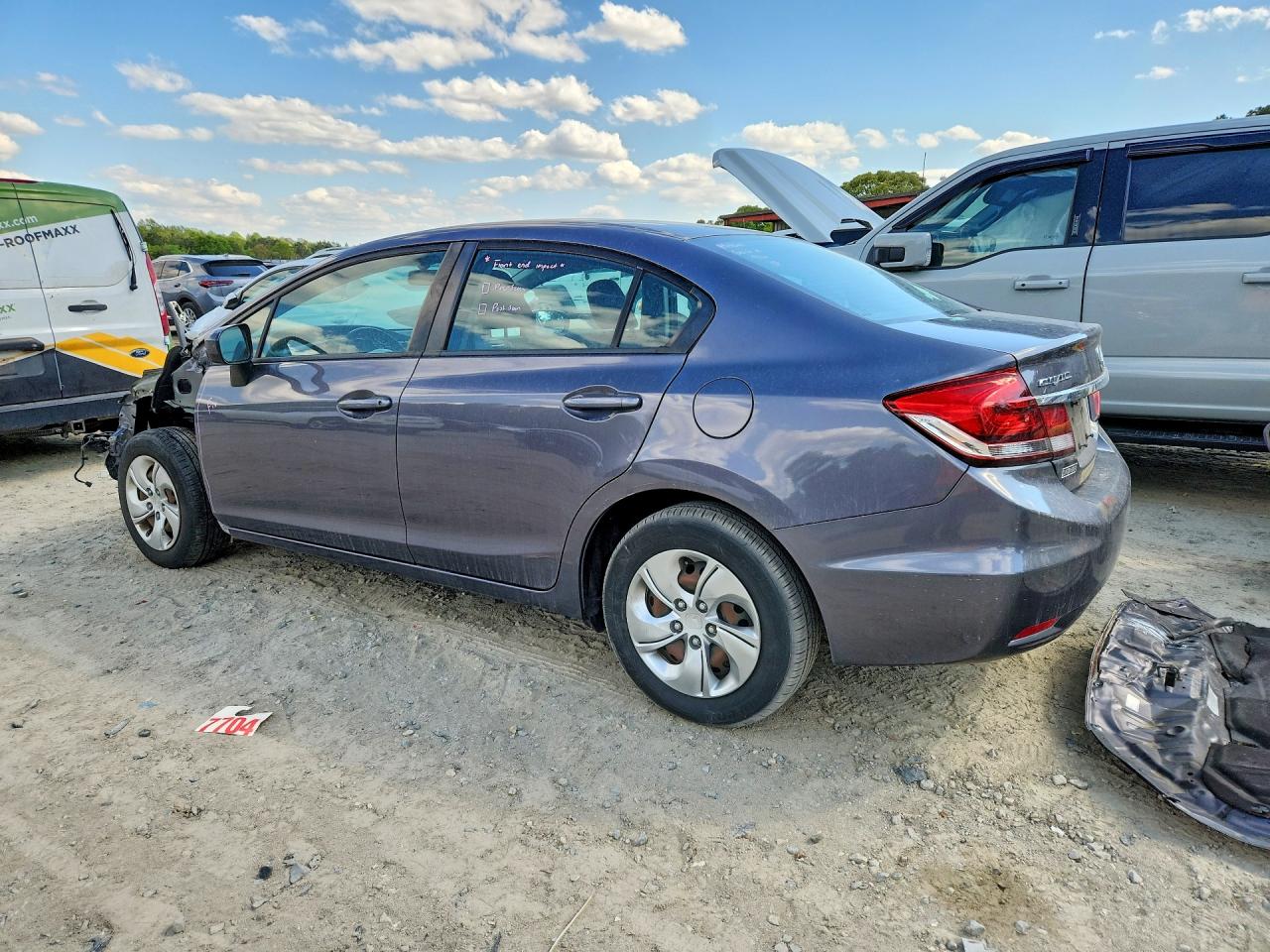 2015 Honda Civic Lx Gray vin: 19XFB2F54FE274434