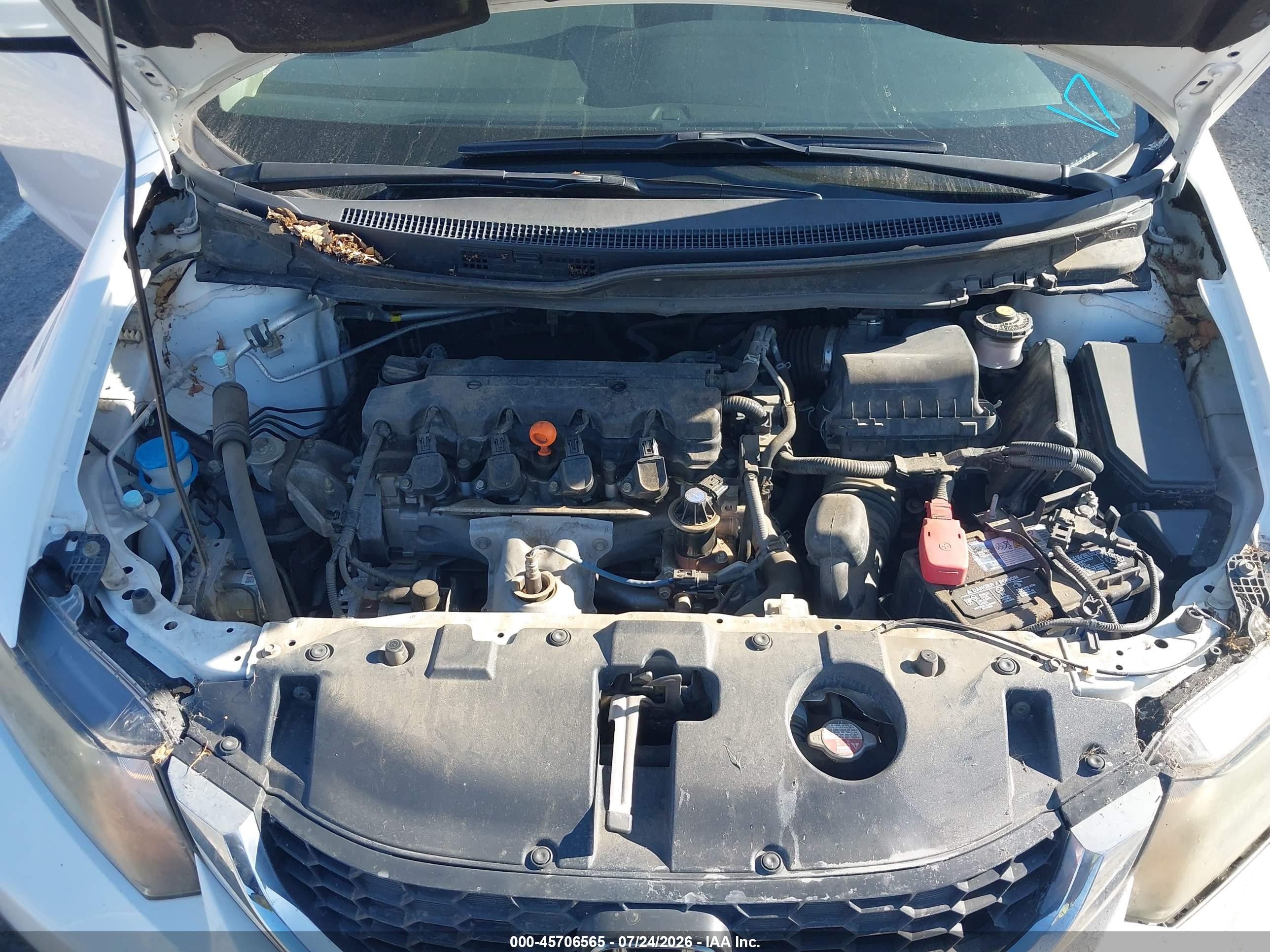 2015 Honda Civic Lx Белый vin: 19XFB2F54FE287930