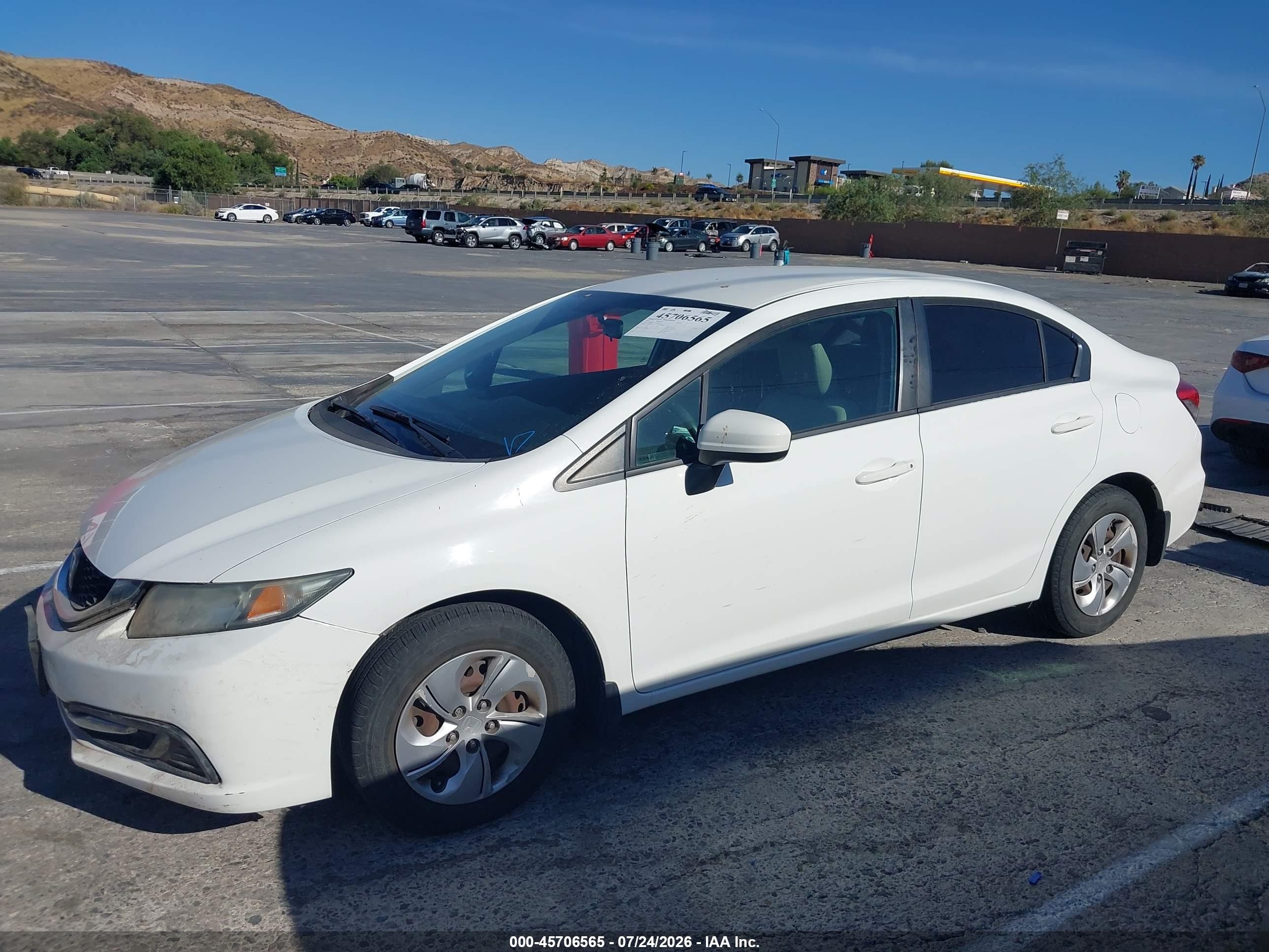 2015 Honda Civic Lx Белый vin: 19XFB2F54FE287930