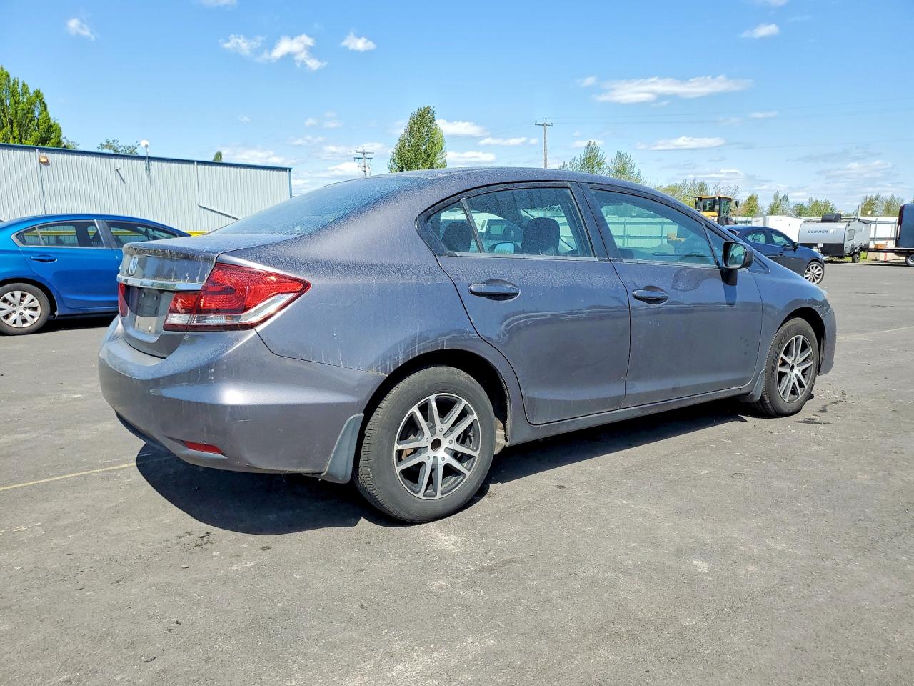 2015 Honda Civic Lx Gray vin: 19XFB2F54FE700493