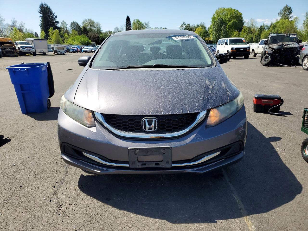 2015 Honda Civic Lx Gray vin: 19XFB2F54FE700493