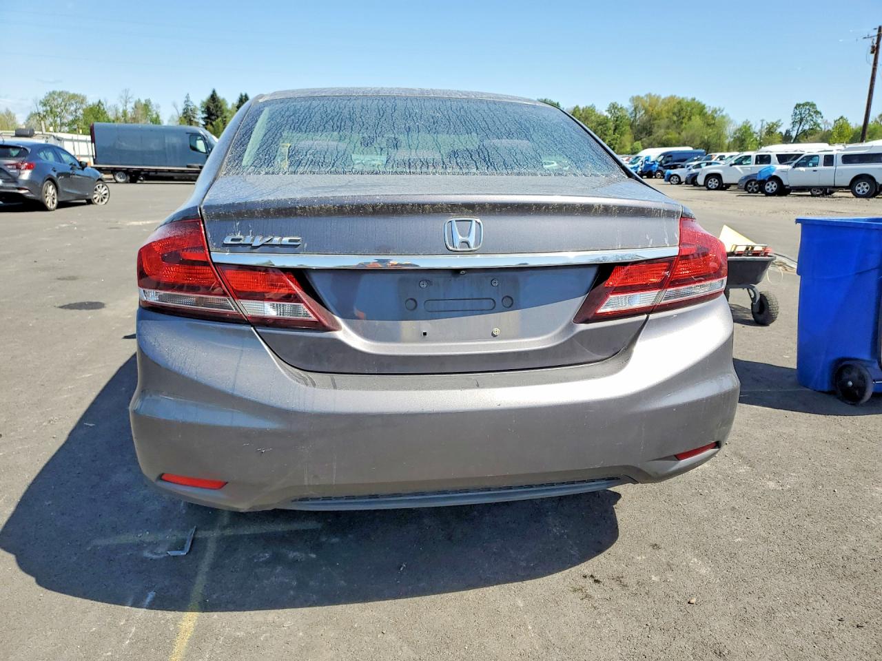 2015 Honda Civic Lx Gray vin: 19XFB2F54FE700493