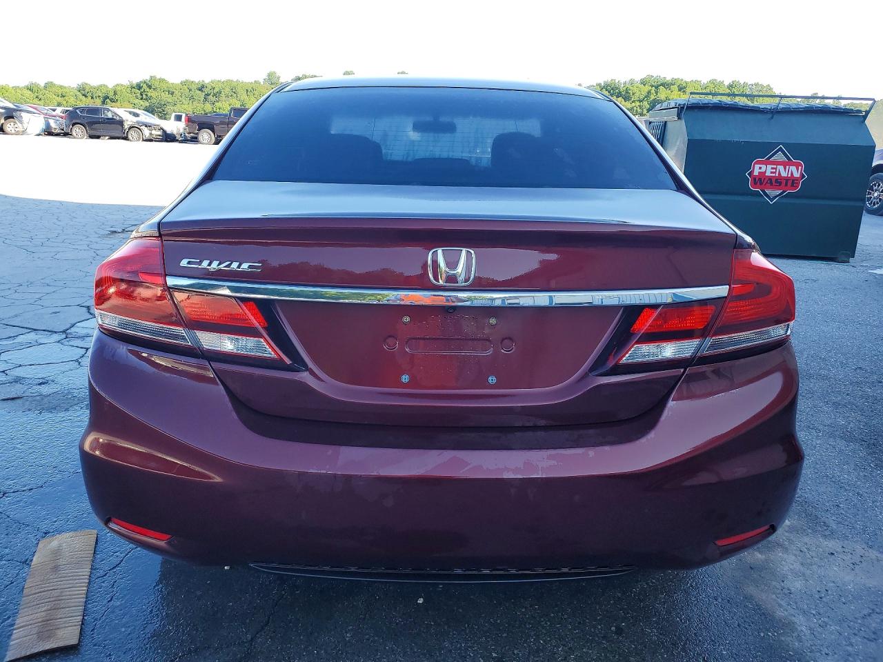 2015 Honda Civic Lx Burgundy vin: 19XFB2F54FE702857
