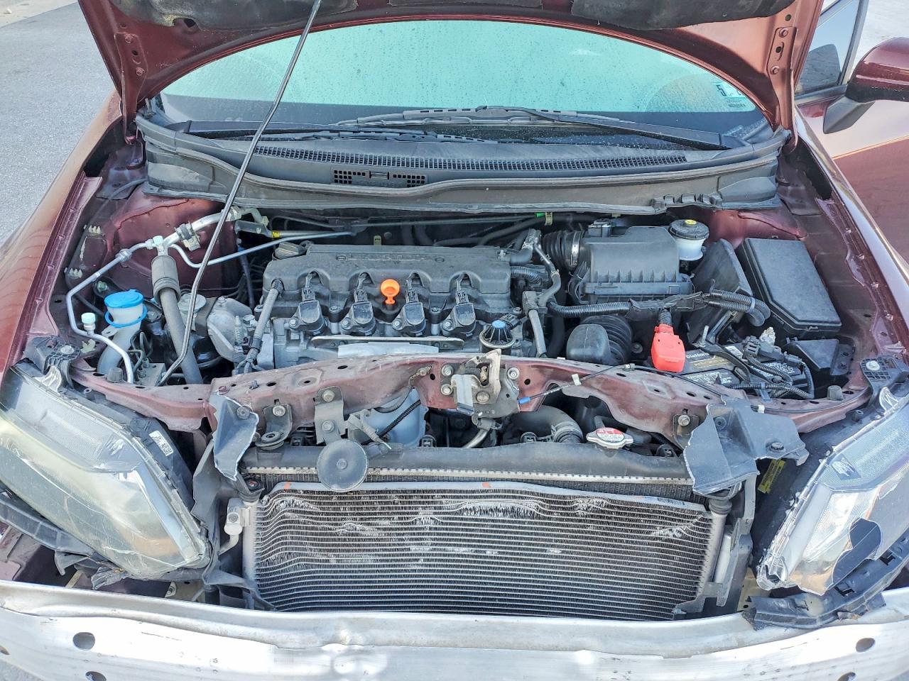 2015 Honda Civic Lx Burgundy vin: 19XFB2F54FE702857