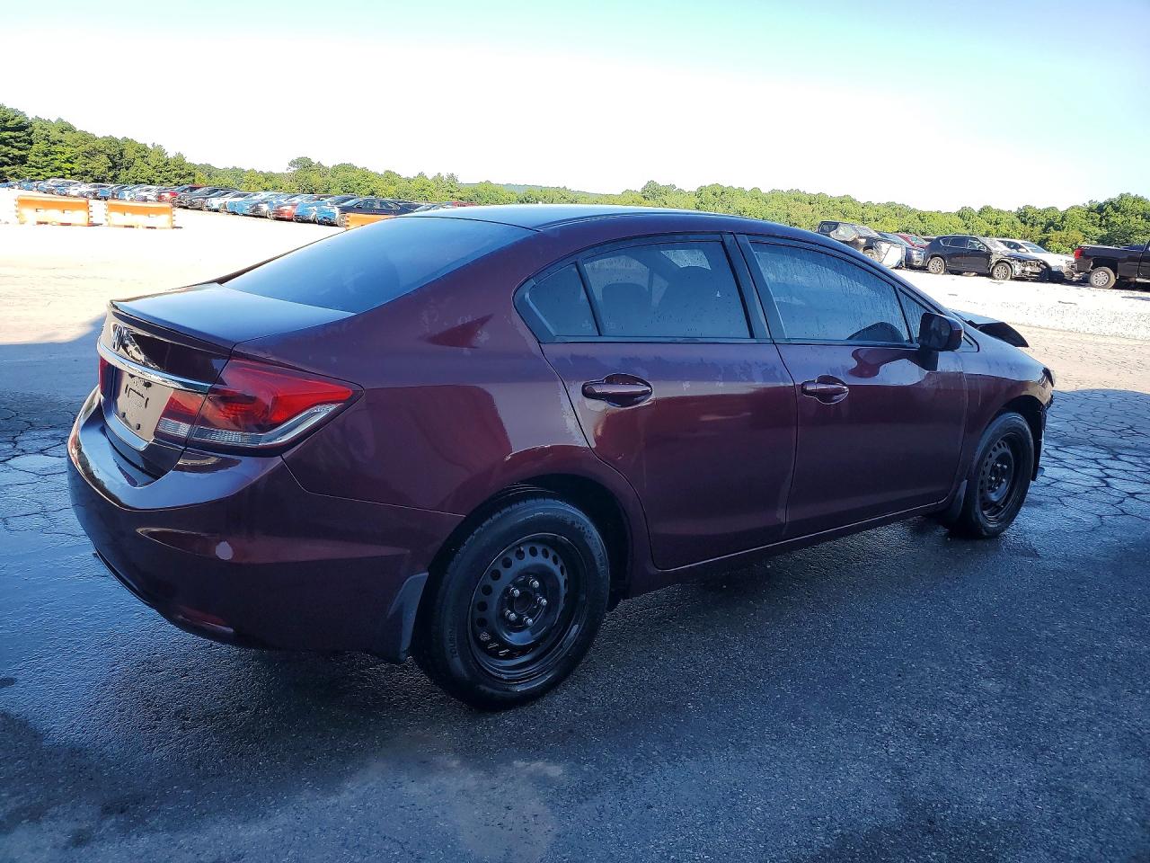 2015 Honda Civic Lx Burgundy vin: 19XFB2F54FE702857