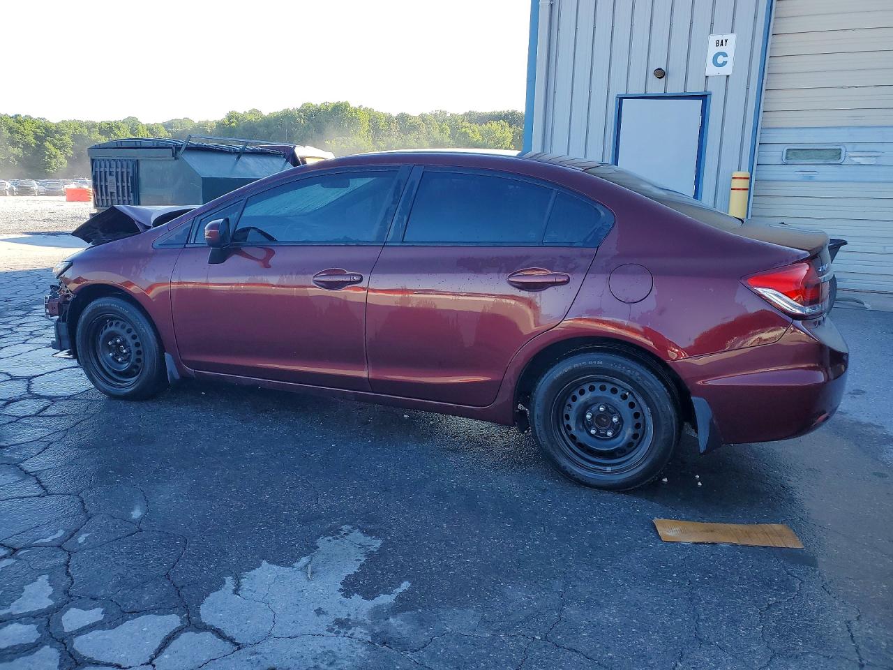 2015 Honda Civic Lx Burgundy vin: 19XFB2F54FE702857