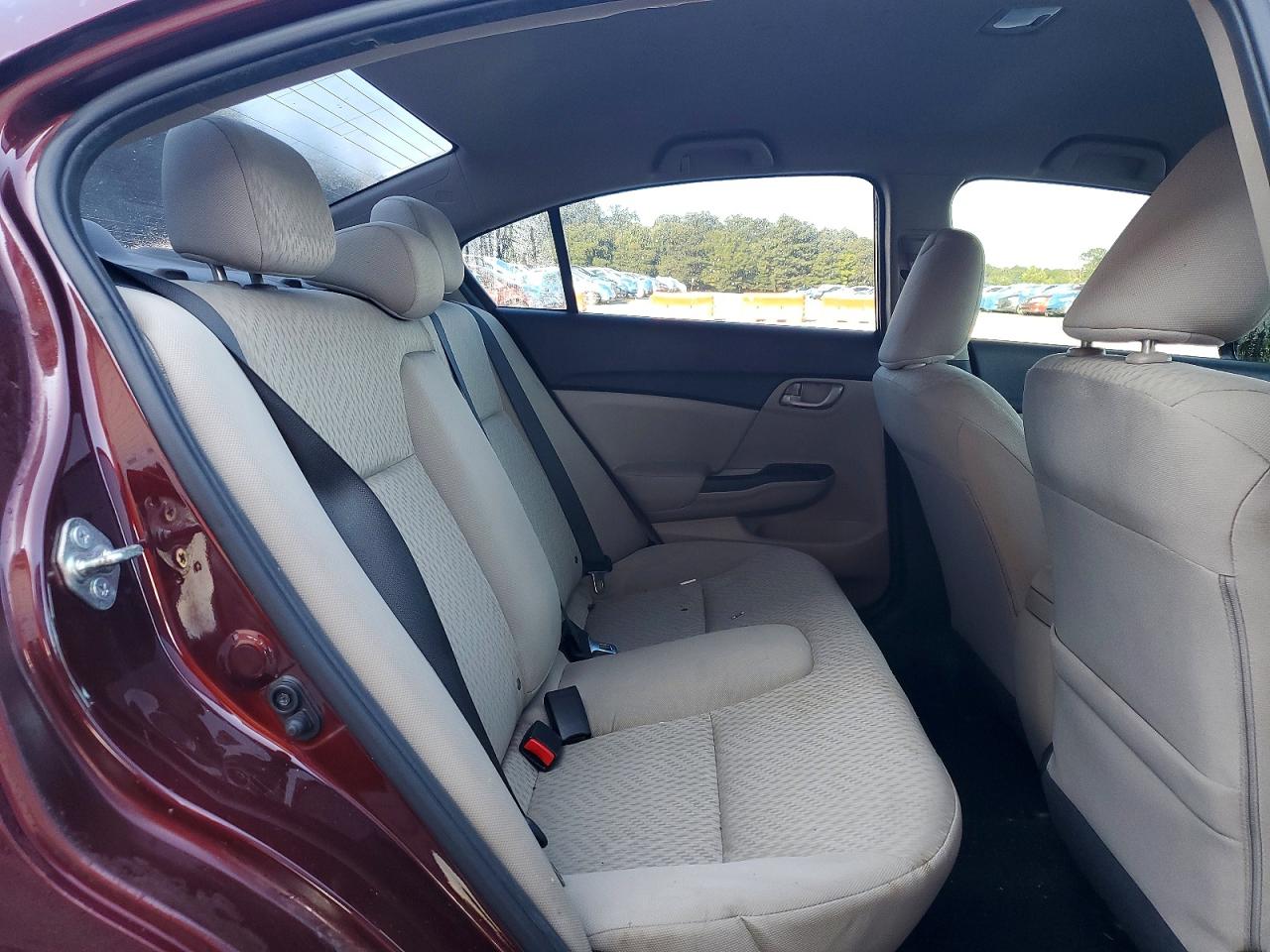 2015 Honda Civic Lx Burgundy vin: 19XFB2F54FE702857