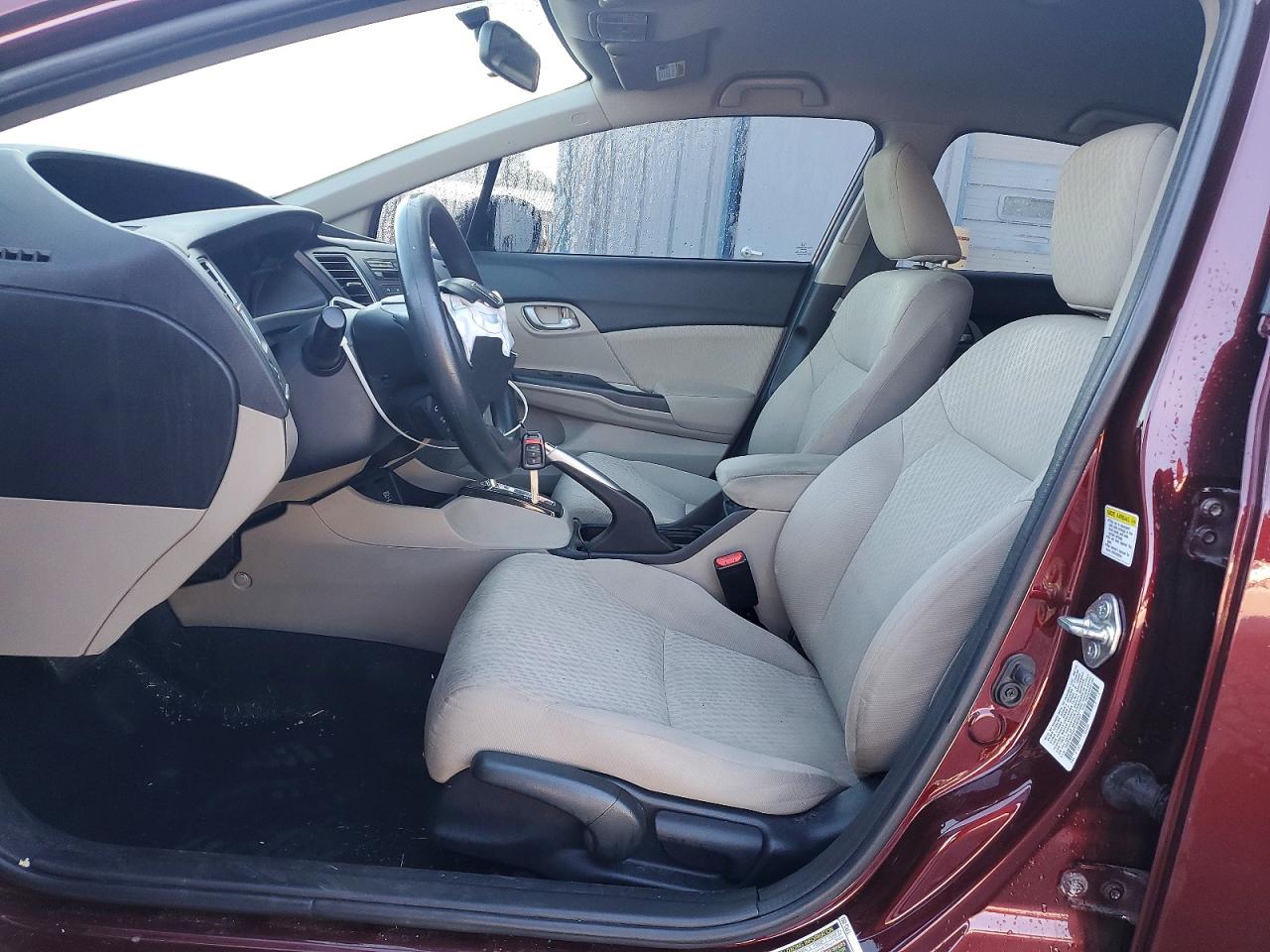 2015 Honda Civic Lx Burgundy vin: 19XFB2F54FE702857