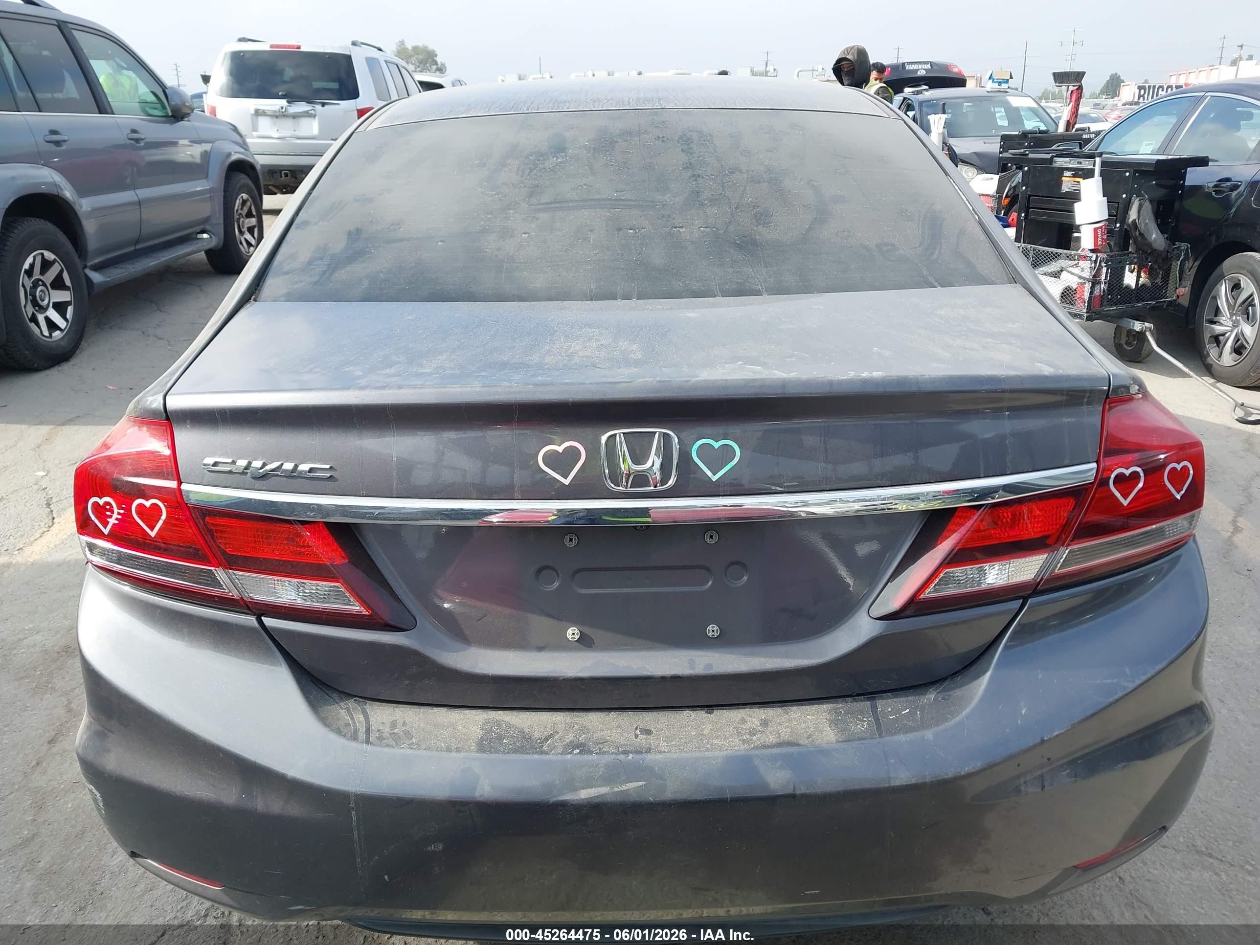 2015 Honda Civic Lx Gray vin: 19XFB2F54FE707590