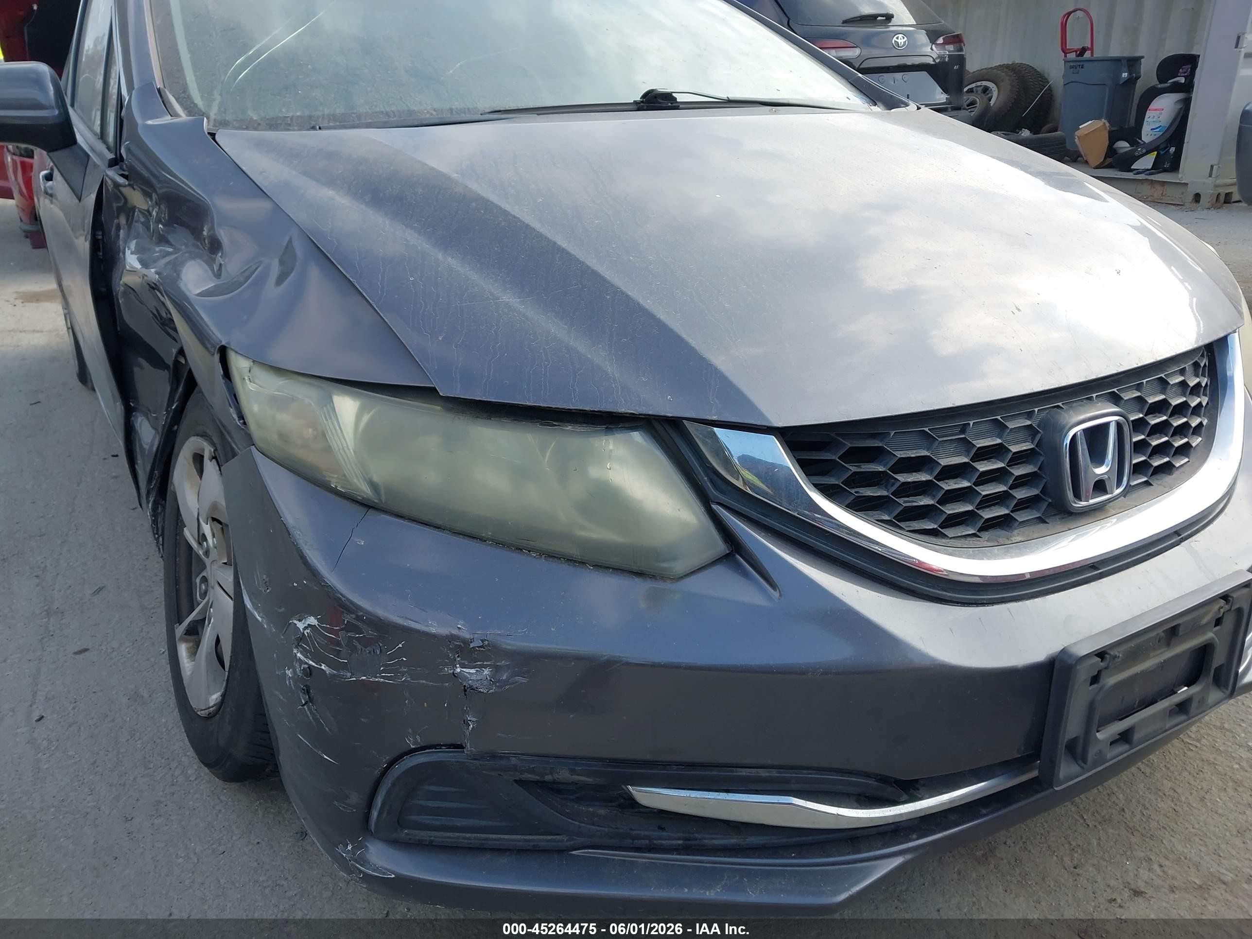 2015 Honda Civic Lx Gray vin: 19XFB2F54FE707590