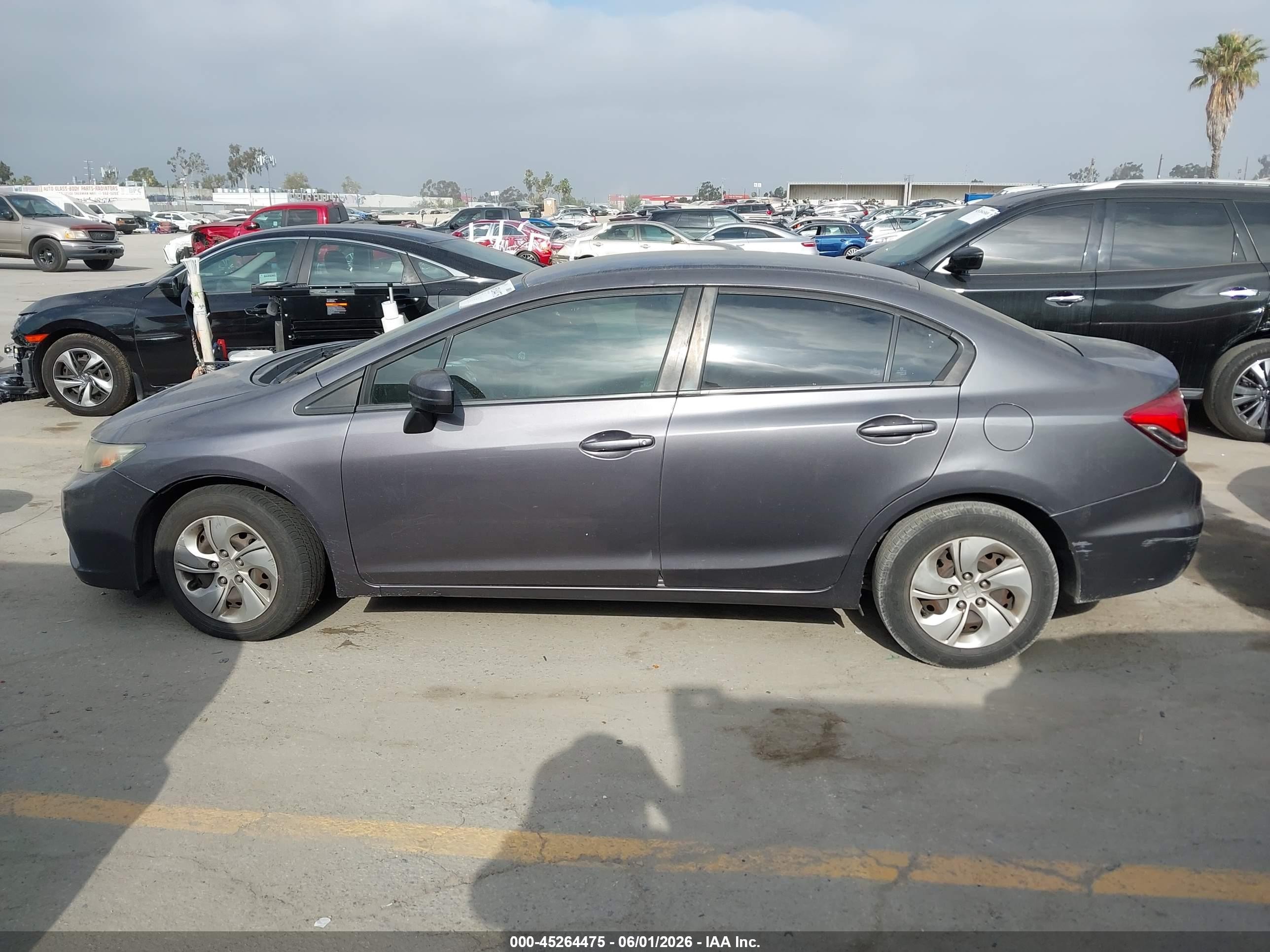 2015 Honda Civic Lx Gray vin: 19XFB2F54FE707590
