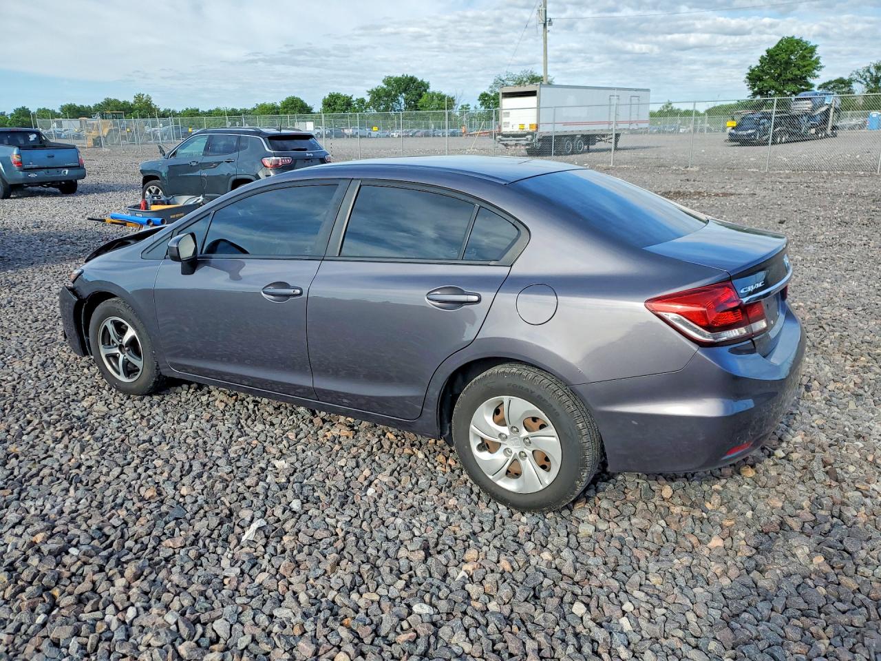 2015 Honda Civic Lx Gray vin: 19XFB2F54FE707623