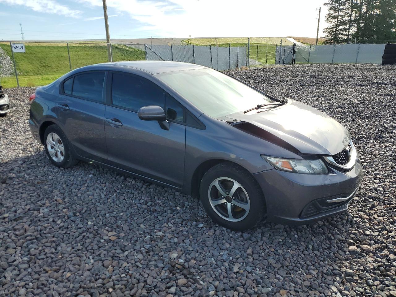 2015 Honda Civic Lx Gray vin: 19XFB2F54FE707623