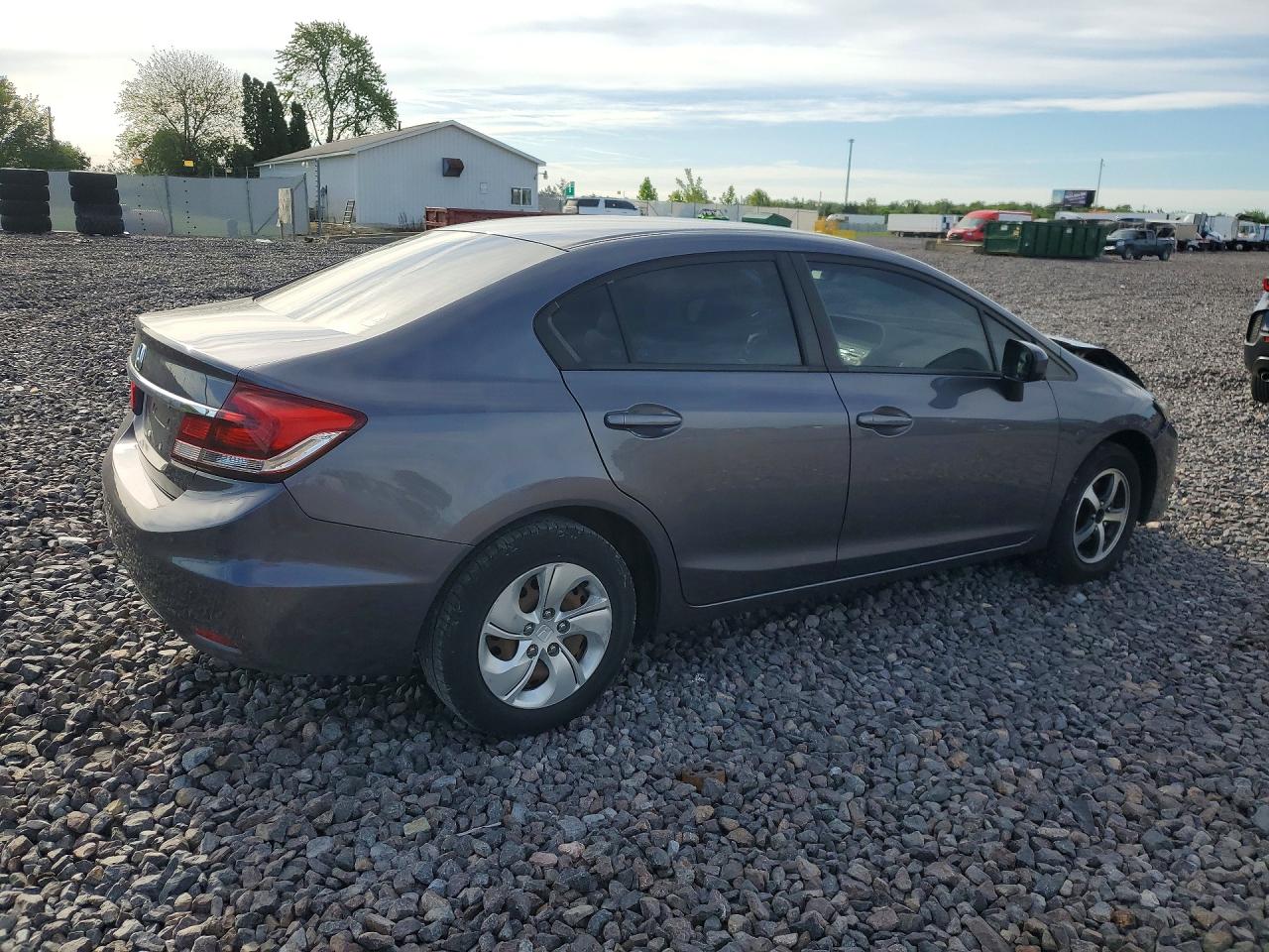 2015 Honda Civic Lx Gray vin: 19XFB2F54FE707623
