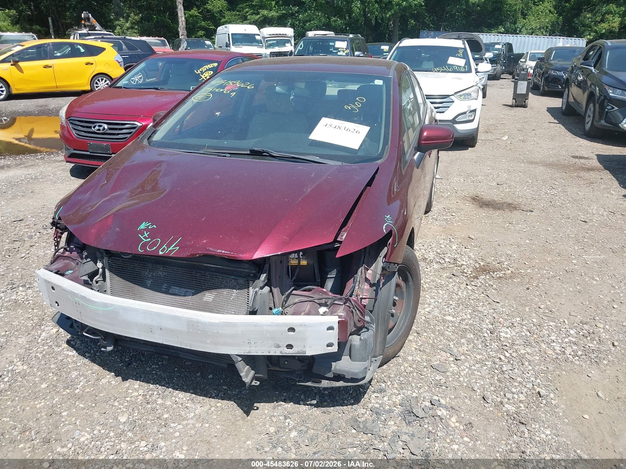 2015 Honda Civic Lx Maroon vin: 19XFB2F54FE708030