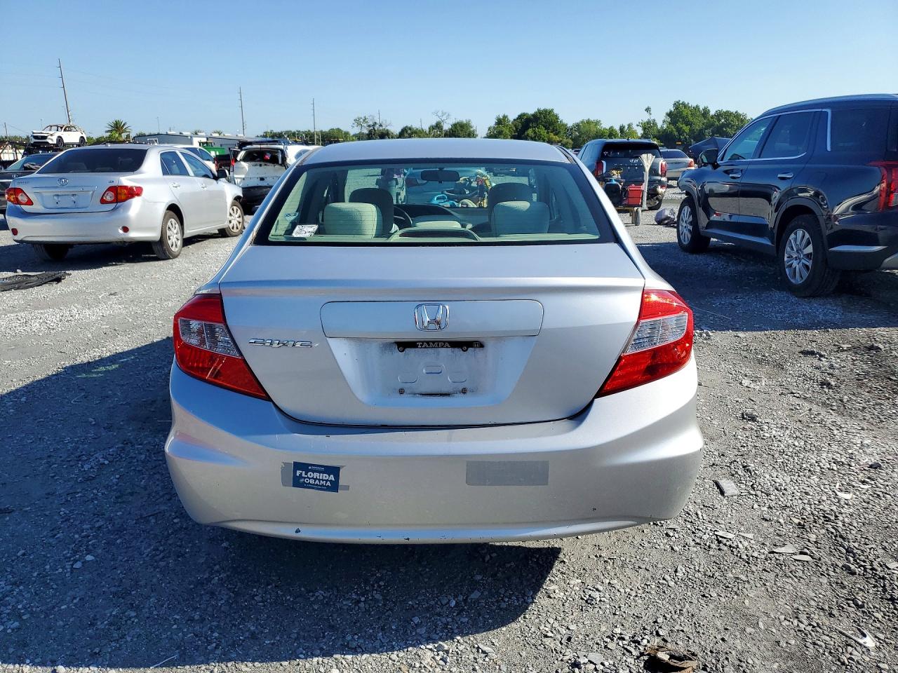 2012 Honda Civic Lx Silver vin: 19XFB2F55CE006598