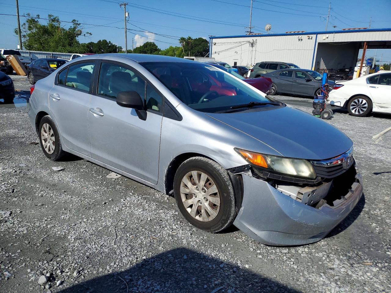 2012 Honda Civic Lx Silver vin: 19XFB2F55CE006598