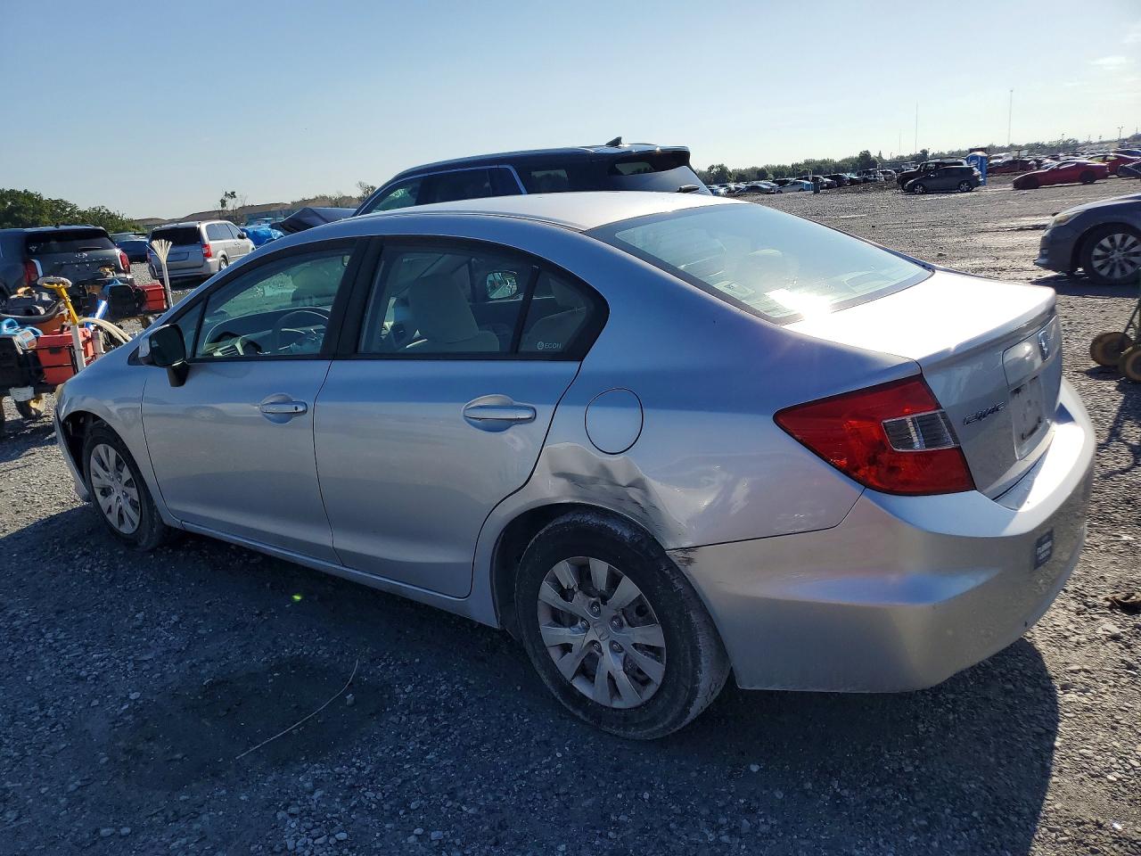 2012 Honda Civic Lx Silver vin: 19XFB2F55CE006598