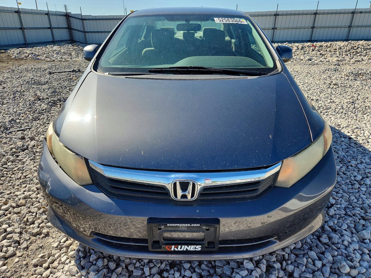 2012 Honda Civic Lx Gray vin: 19XFB2F55CE018234