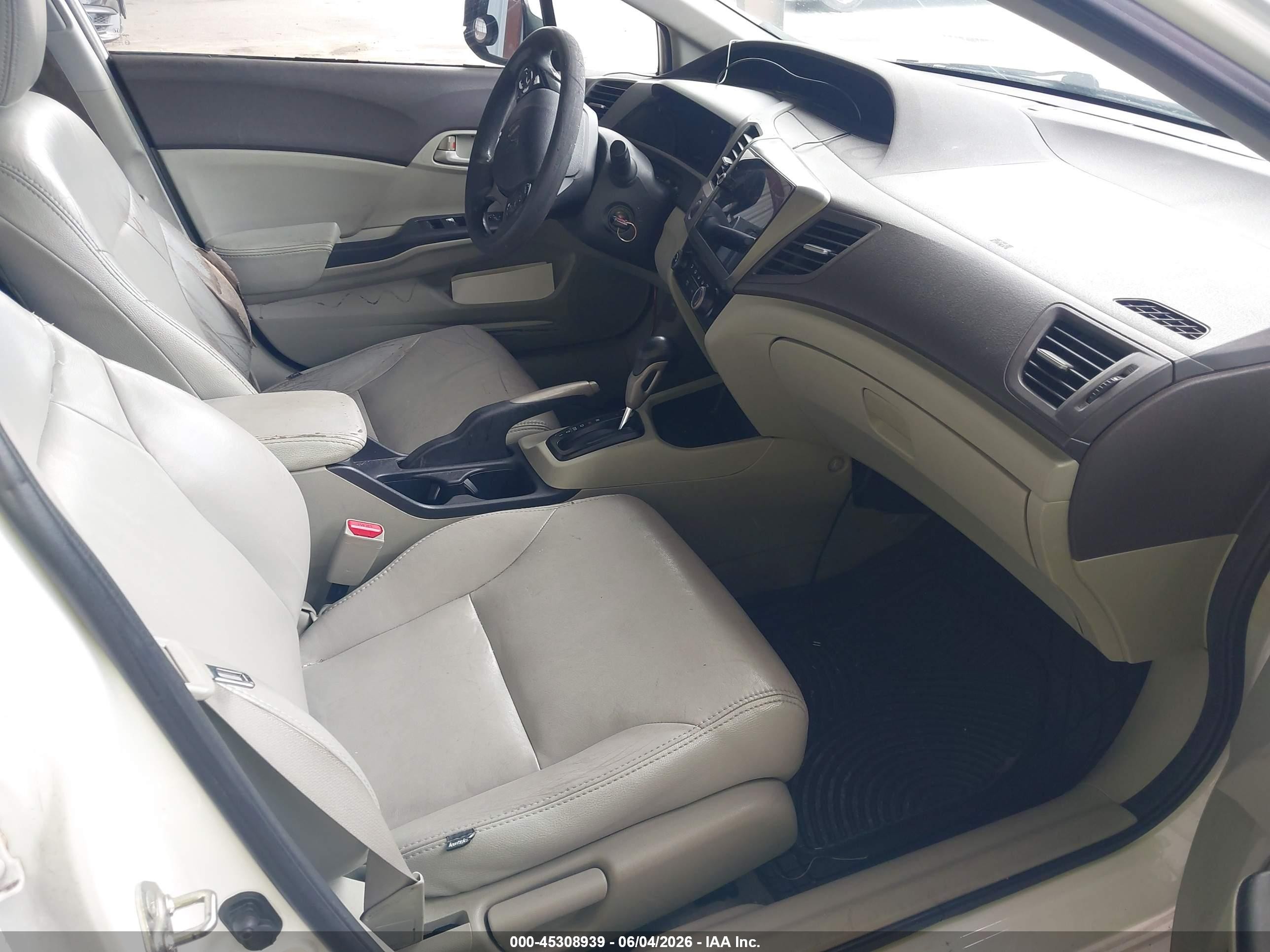 2012 Honda Civic Lx White vin: 19XFB2F55CE025488