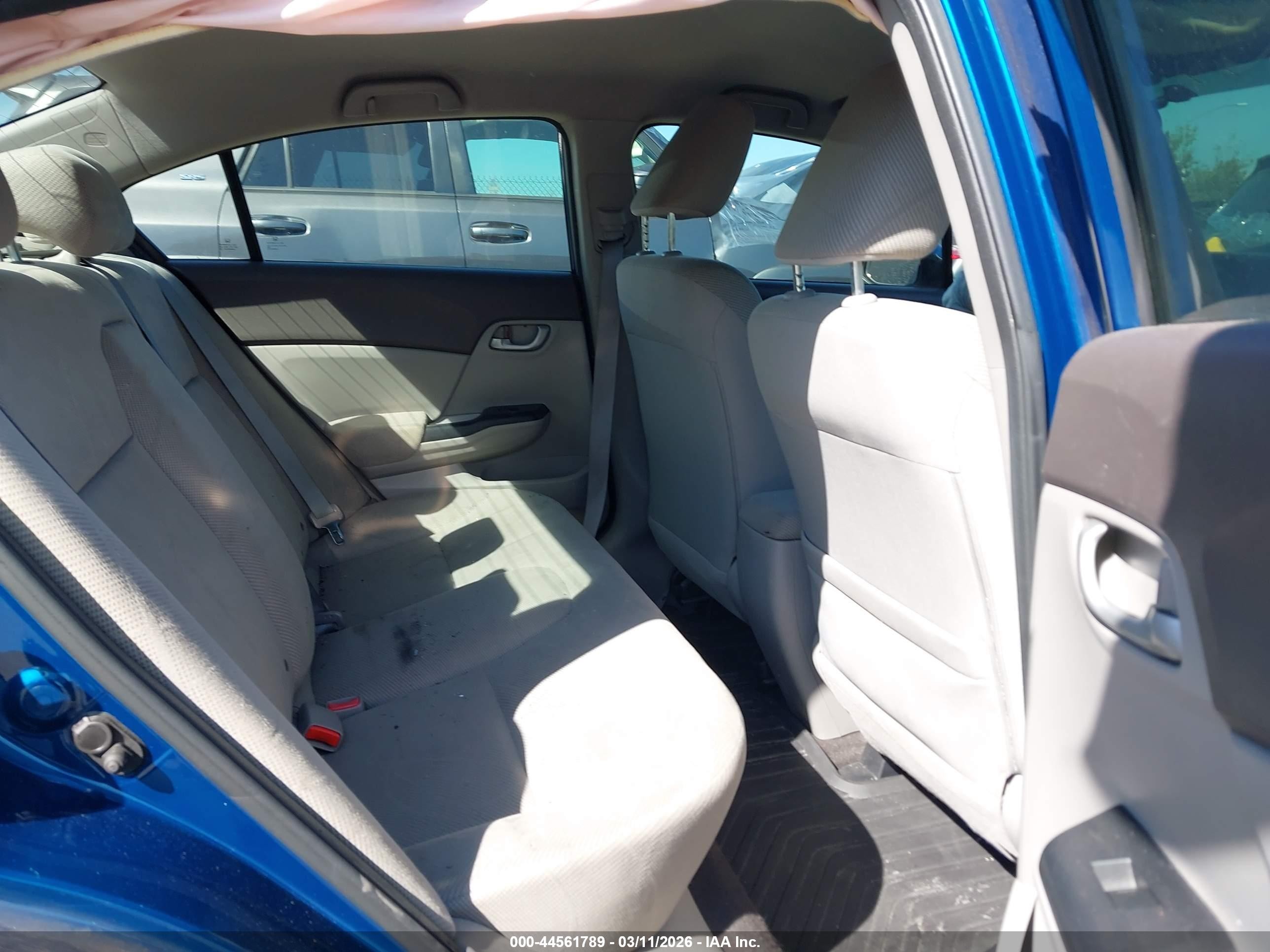 2012 Honda Civic Lx Blue vin: 19XFB2F55CE031730
