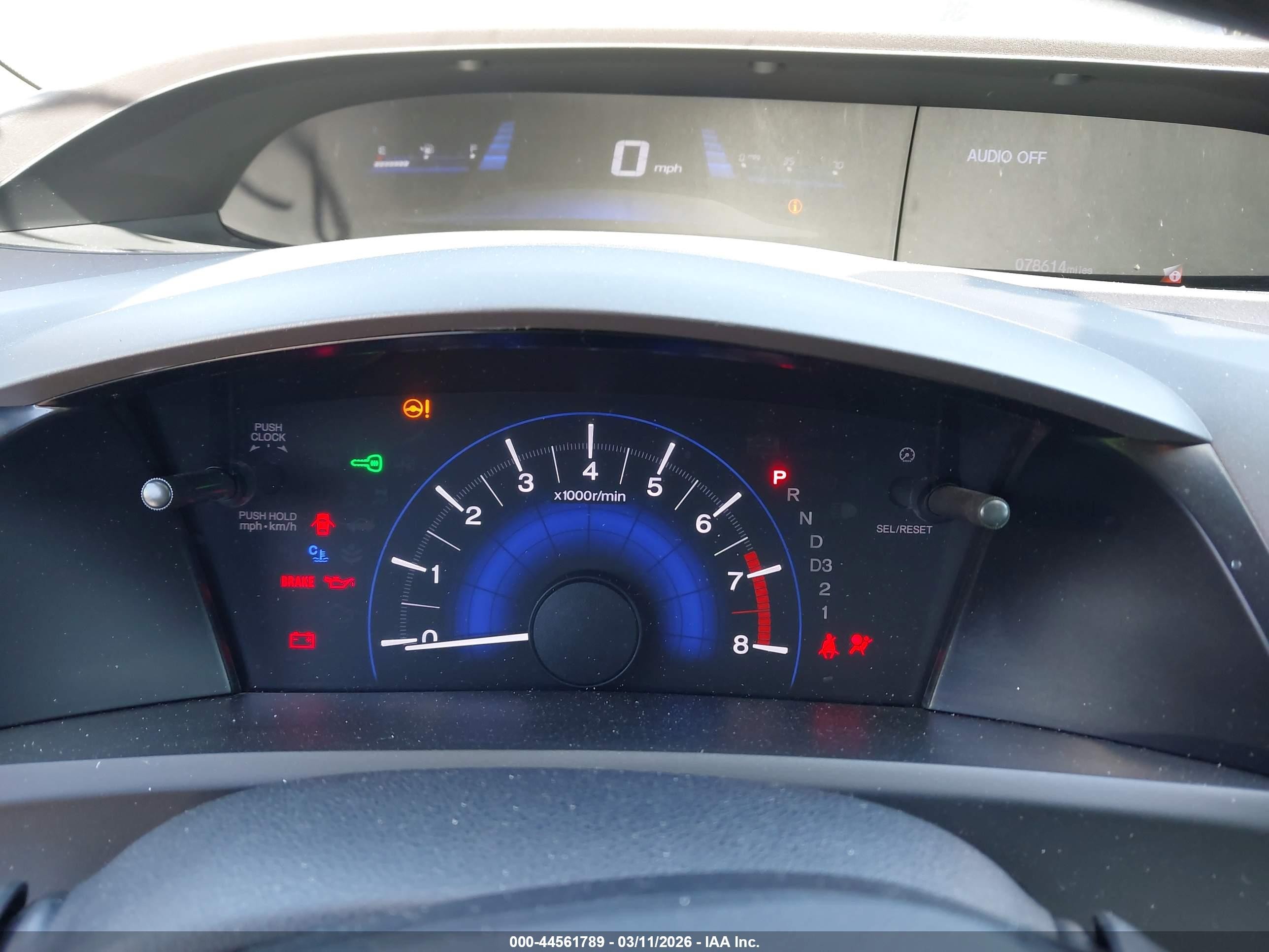 2012 Honda Civic Lx Blue vin: 19XFB2F55CE031730