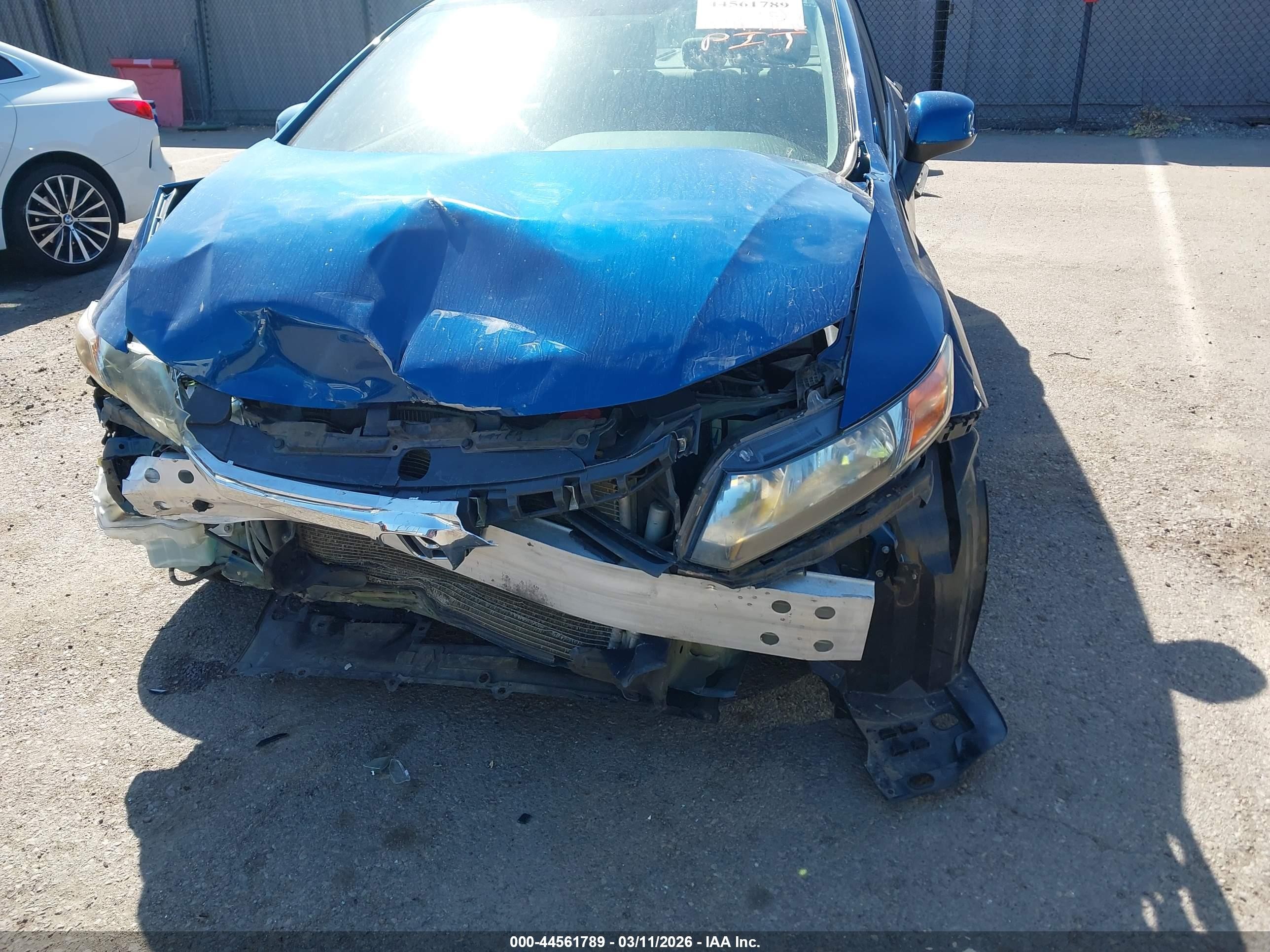 2012 Honda Civic Lx Blue vin: 19XFB2F55CE031730