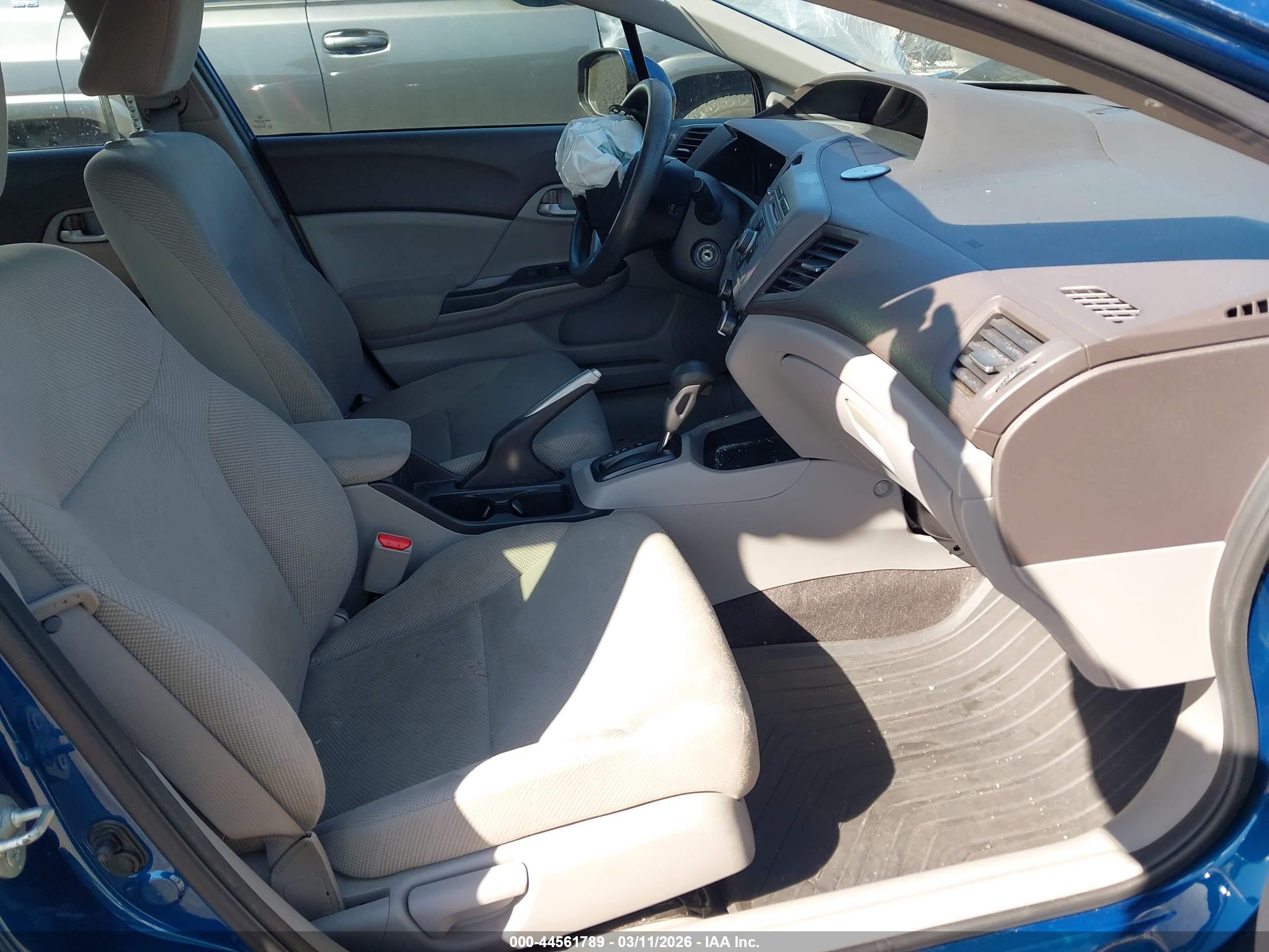 2012 Honda Civic Lx Blue vin: 19XFB2F55CE031730