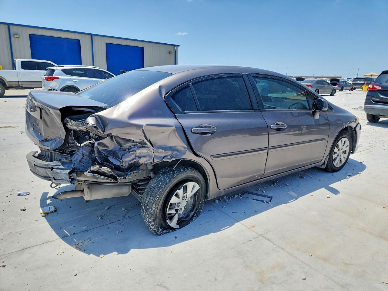 2012 Honda Civic Lx Gray vin: 19XFB2F55CE044042