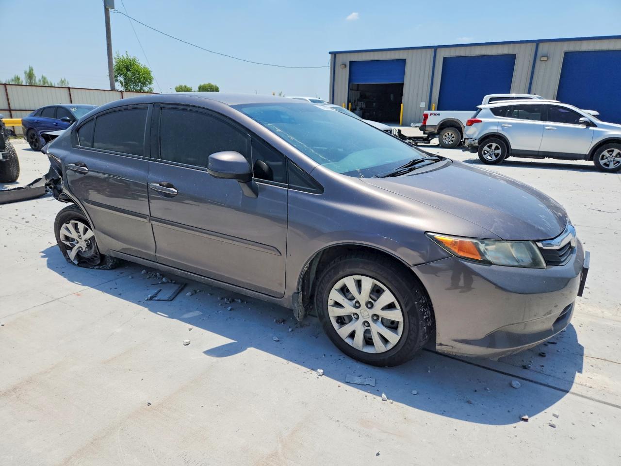 2012 Honda Civic Lx Gray vin: 19XFB2F55CE044042