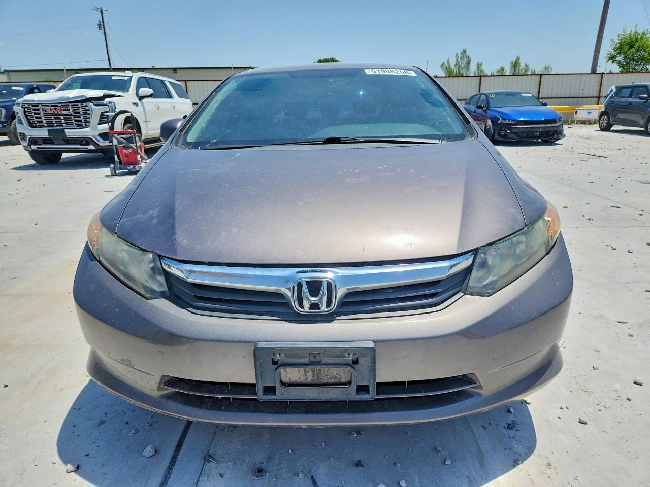 2012 Honda Civic Lx Gray vin: 19XFB2F55CE044042