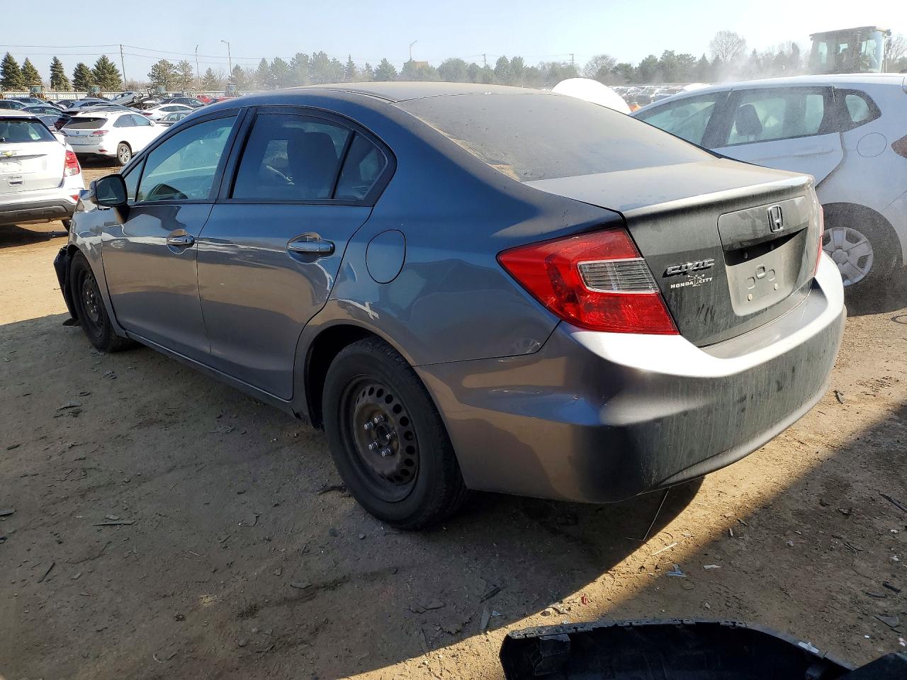 2012 Honda Civic Lx Gray vin: 19XFB2F55CE054828