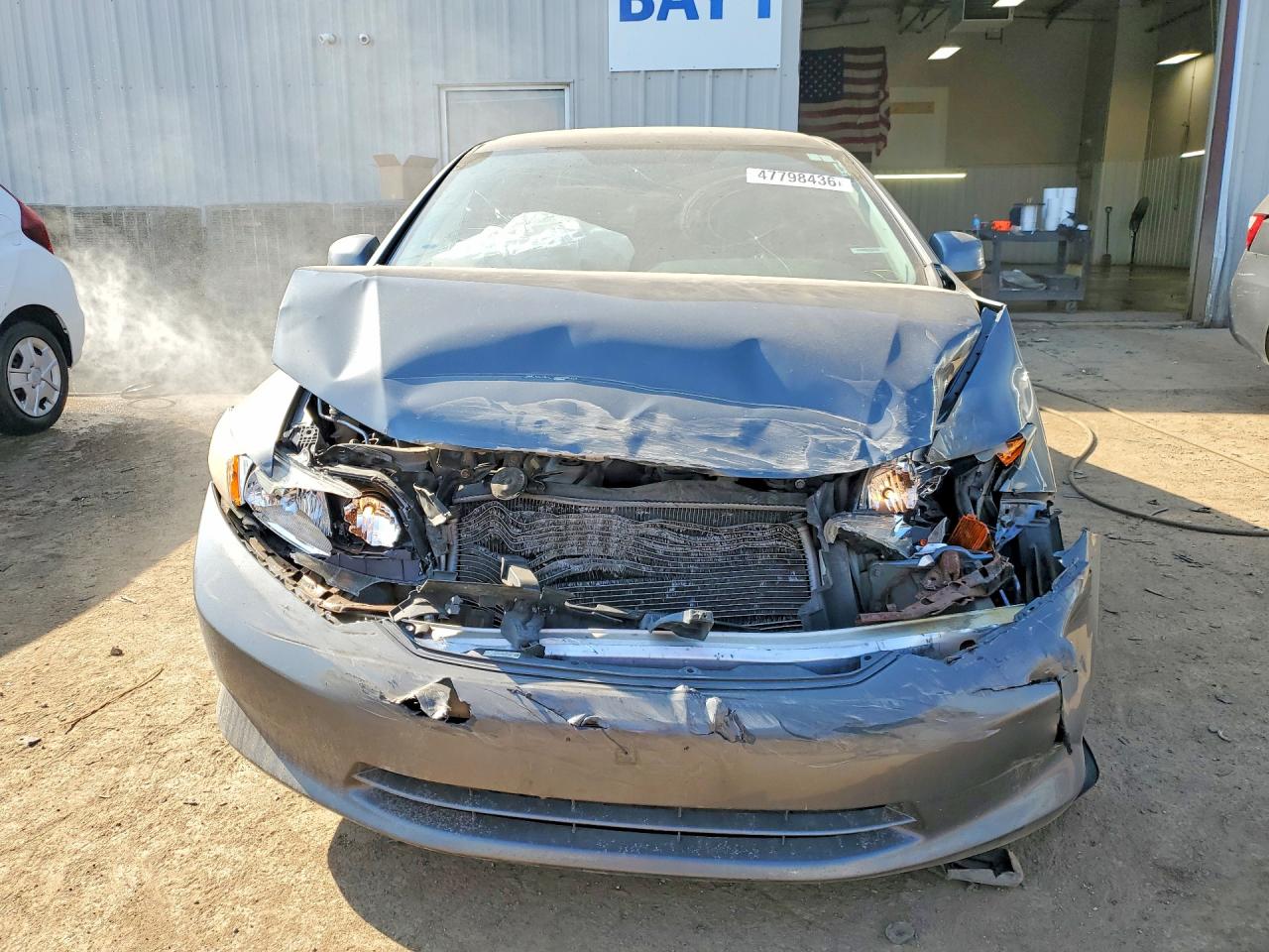2012 Honda Civic Lx Gray vin: 19XFB2F55CE054828