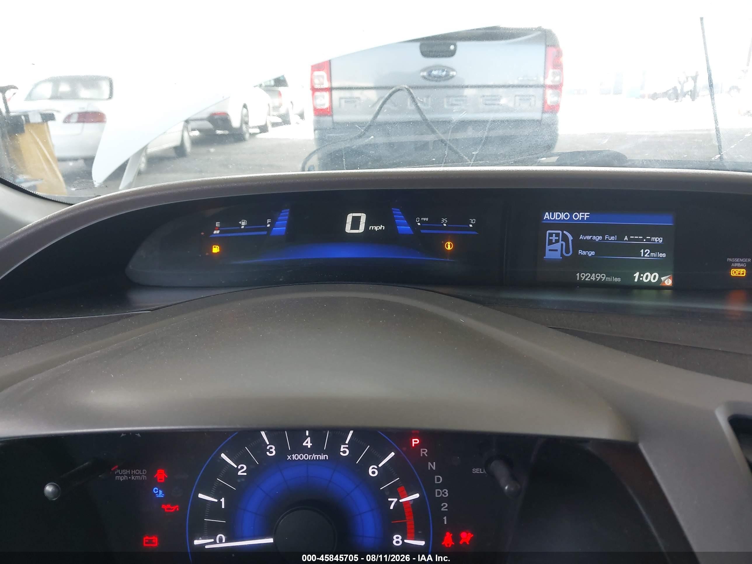 2012 Honda Civic Lx Белый vin: 19XFB2F55CE057261