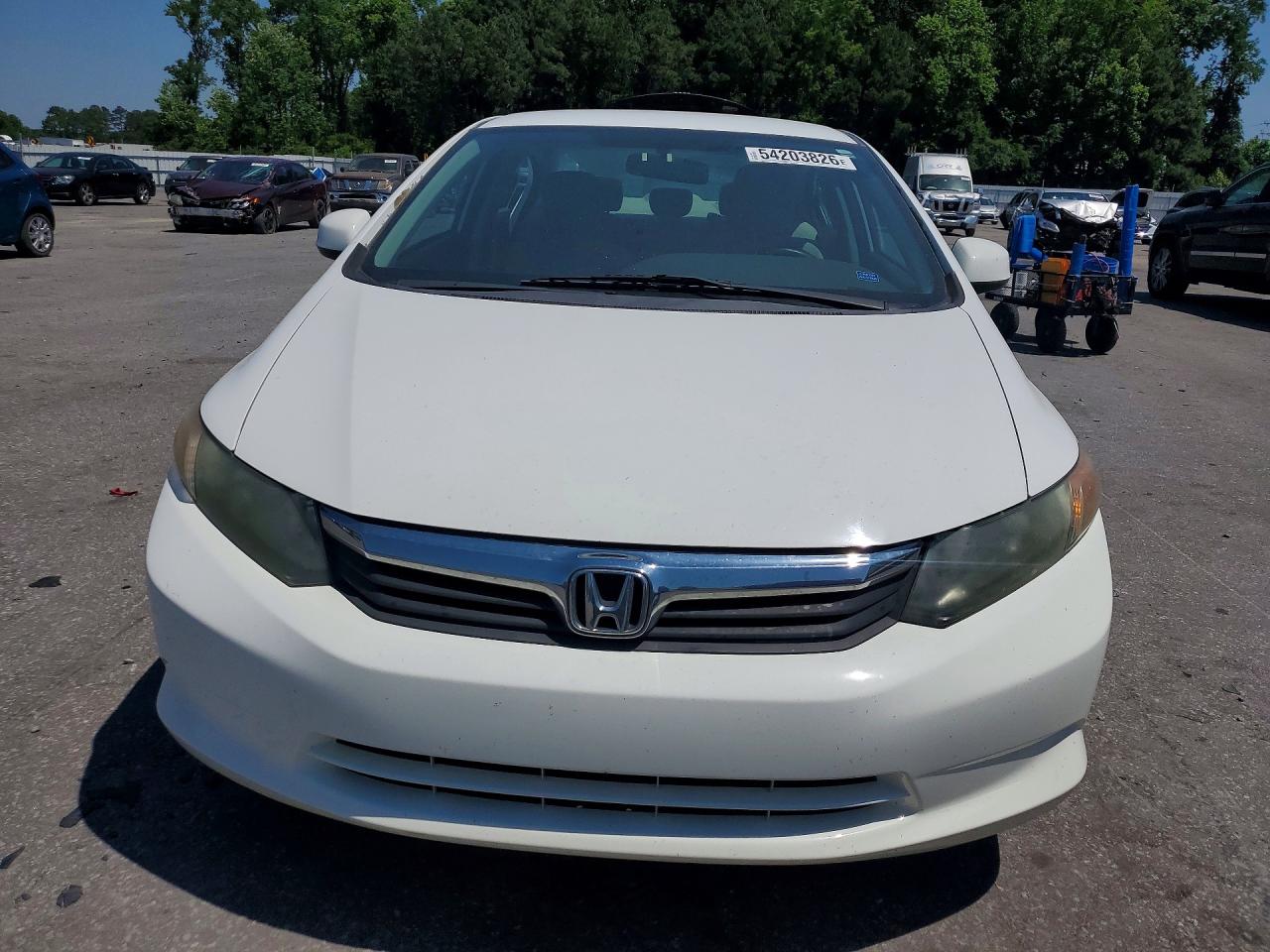 2012 Honda Civic Lx Белый vin: 19XFB2F55CE058104