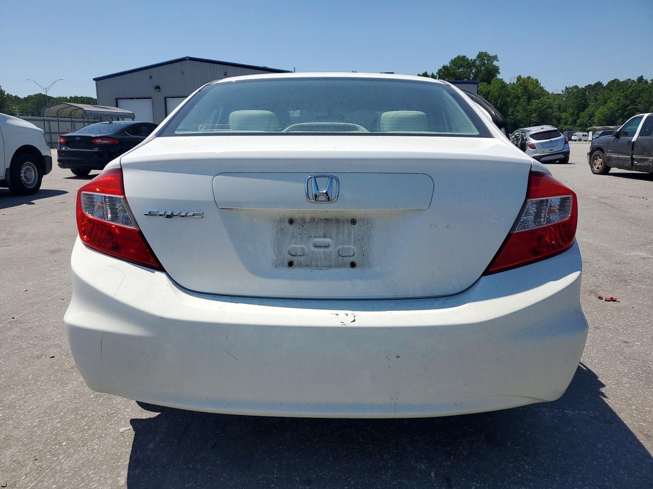 2012 Honda Civic Lx Белый vin: 19XFB2F55CE058104