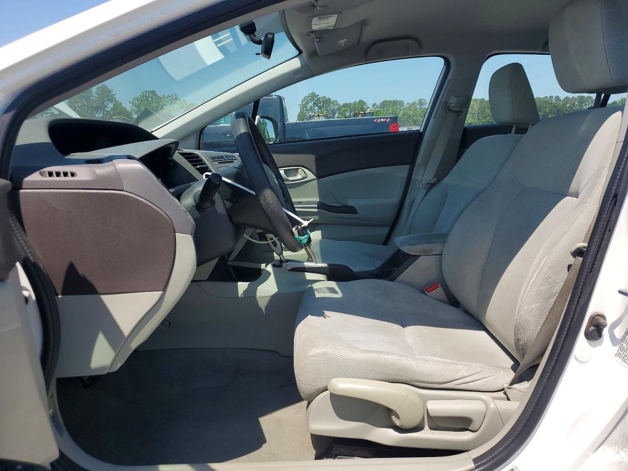 2012 Honda Civic Lx Белый vin: 19XFB2F55CE058104