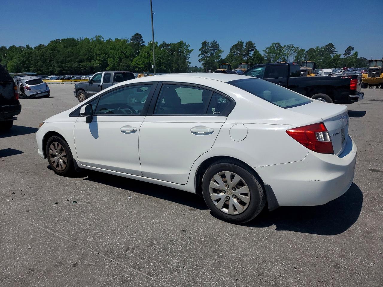 2012 Honda Civic Lx Белый vin: 19XFB2F55CE058104