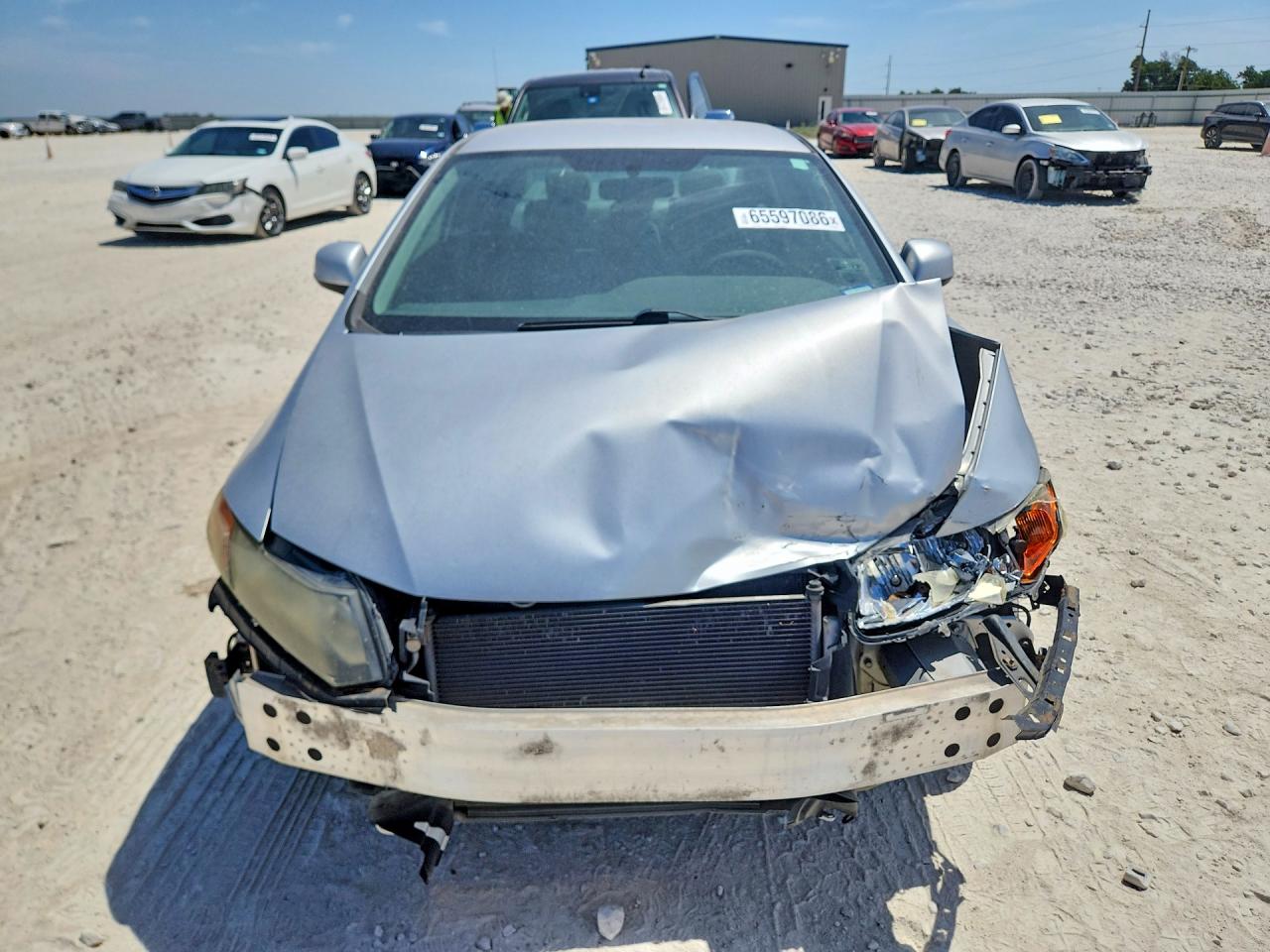 2012 Honda Civic Lx Silver vin: 19XFB2F55CE058202