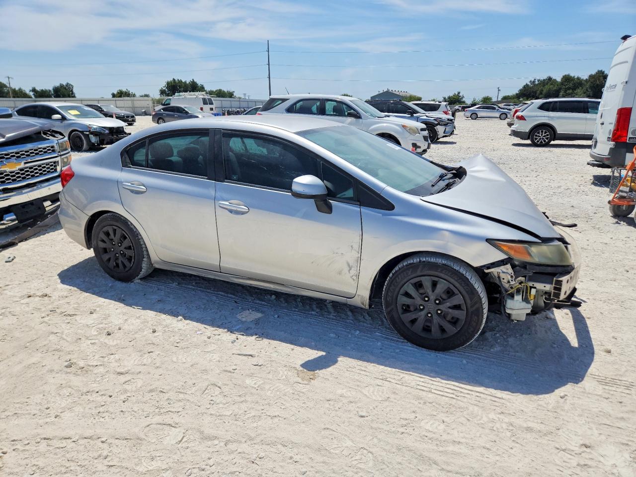 2012 Honda Civic Lx Silver vin: 19XFB2F55CE058202