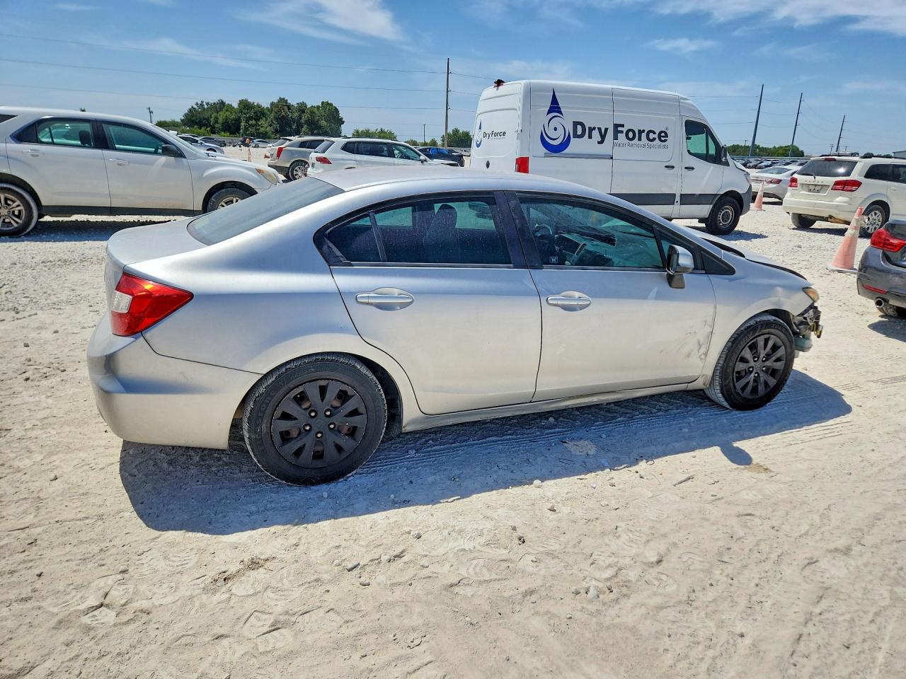 2012 Honda Civic Lx Silver vin: 19XFB2F55CE058202