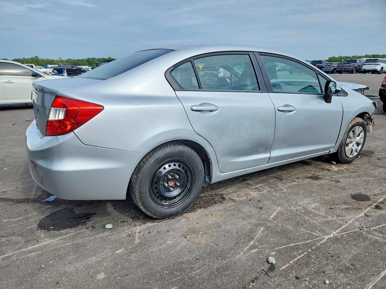 2012 Honda Civic Lx Silver vin: 19XFB2F55CE058216