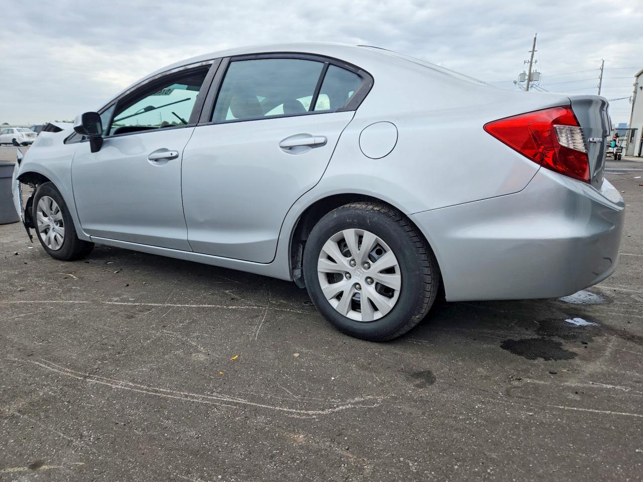 2012 Honda Civic Lx Silver vin: 19XFB2F55CE058216