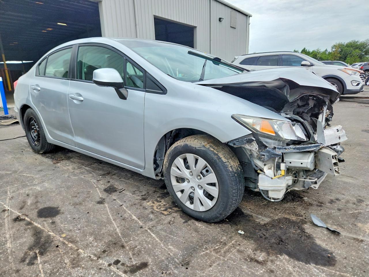2012 Honda Civic Lx Silver vin: 19XFB2F55CE058216