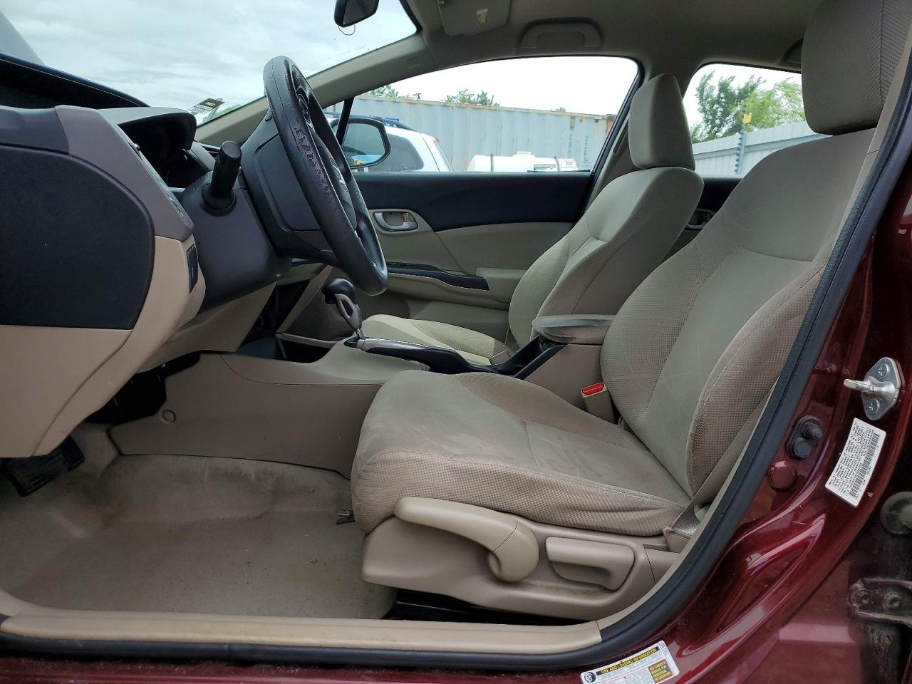 2012 Honda Civic Lx Maroon vin: 19XFB2F55CE060709