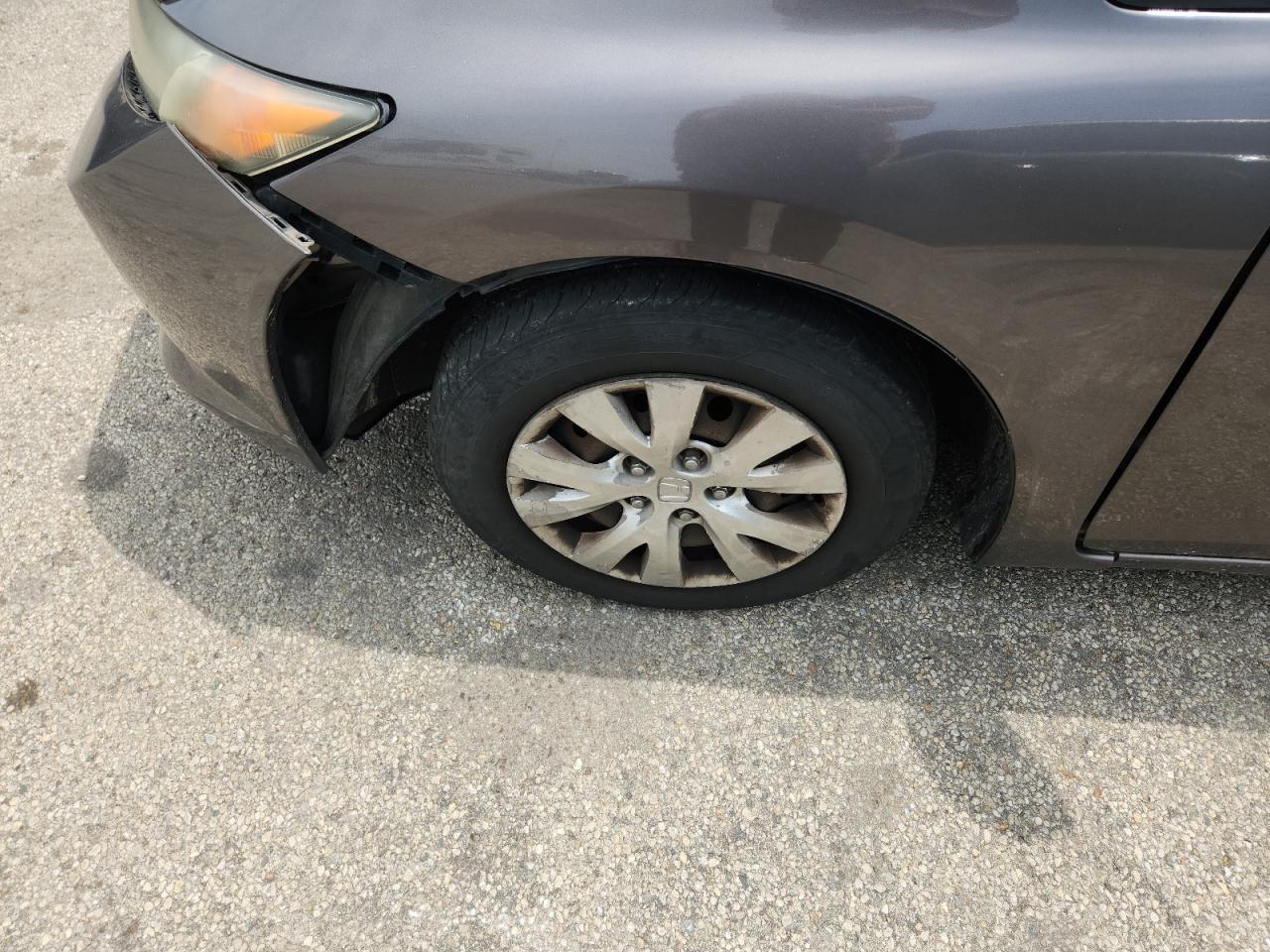2012 Honda Civic Lx Gray vin: 19XFB2F55CE061021 Damage: Left Front Wheel Cover, Curb Rash, > 12 Inches