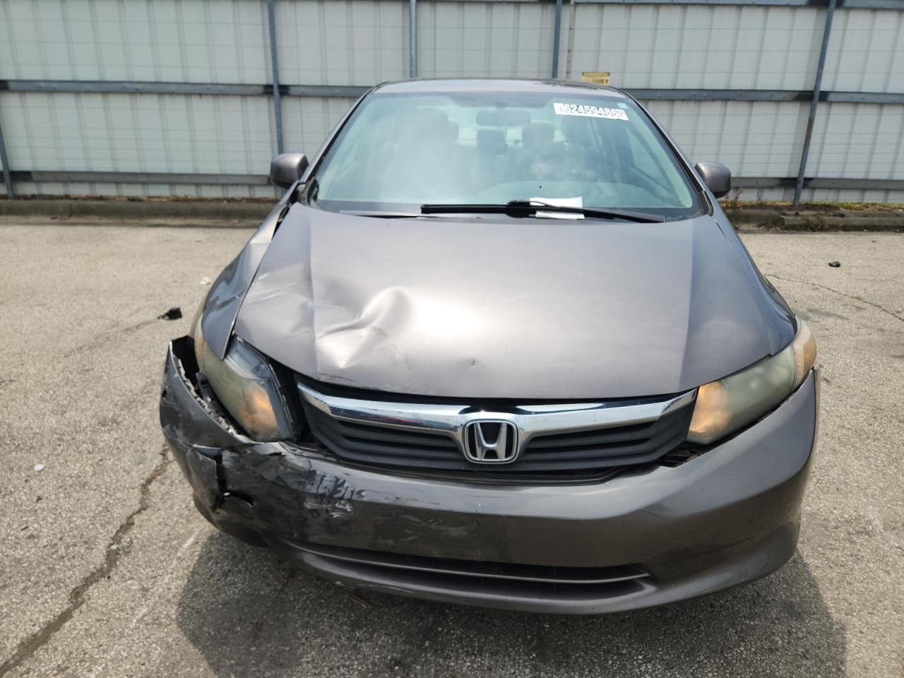 2012 Honda Civic Lx Gray vin: 19XFB2F55CE061021 Damage: Grille, Broken, Replacement Required