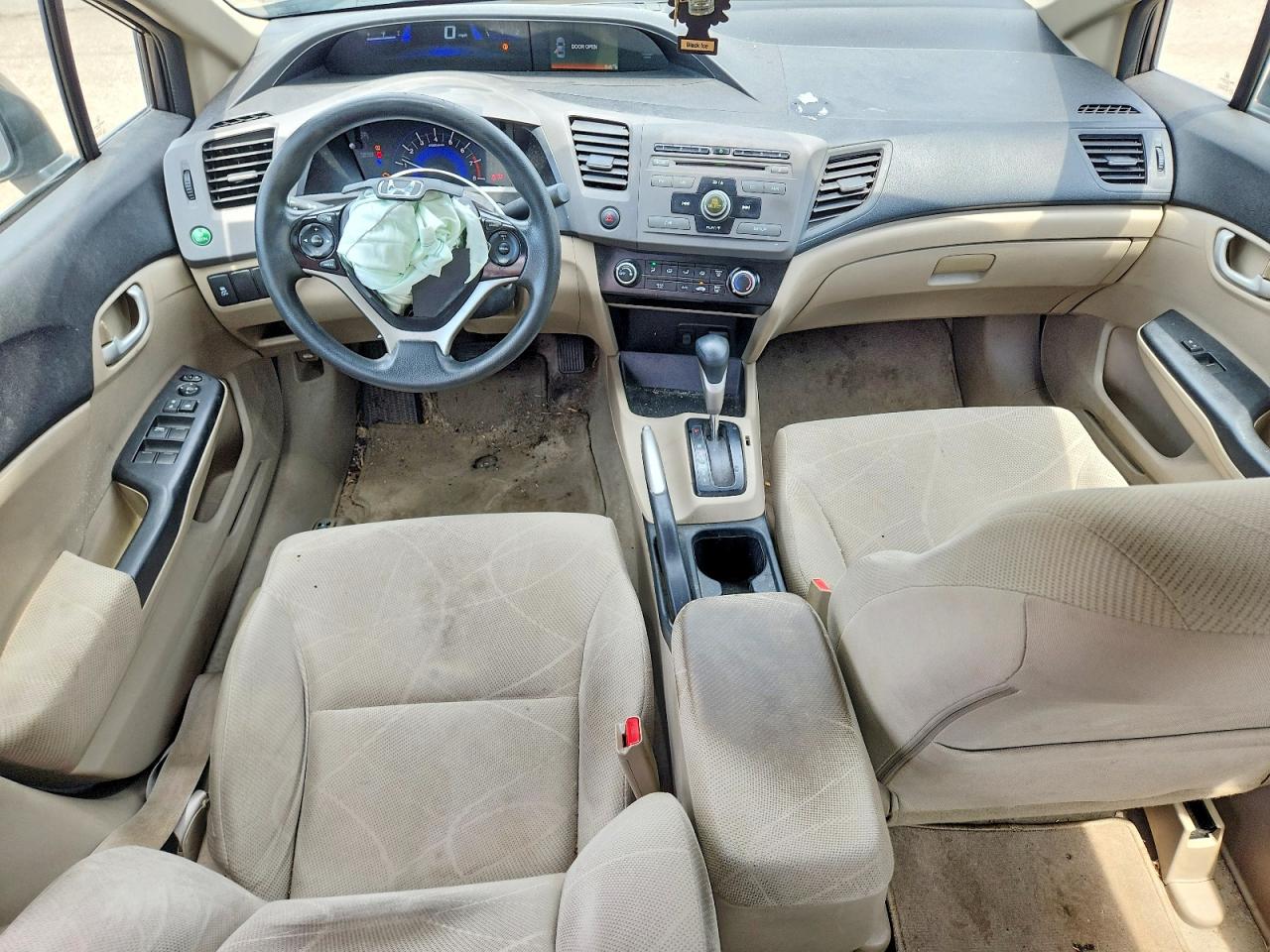 2012 Honda Civic Lx Gray vin: 19XFB2F55CE061021